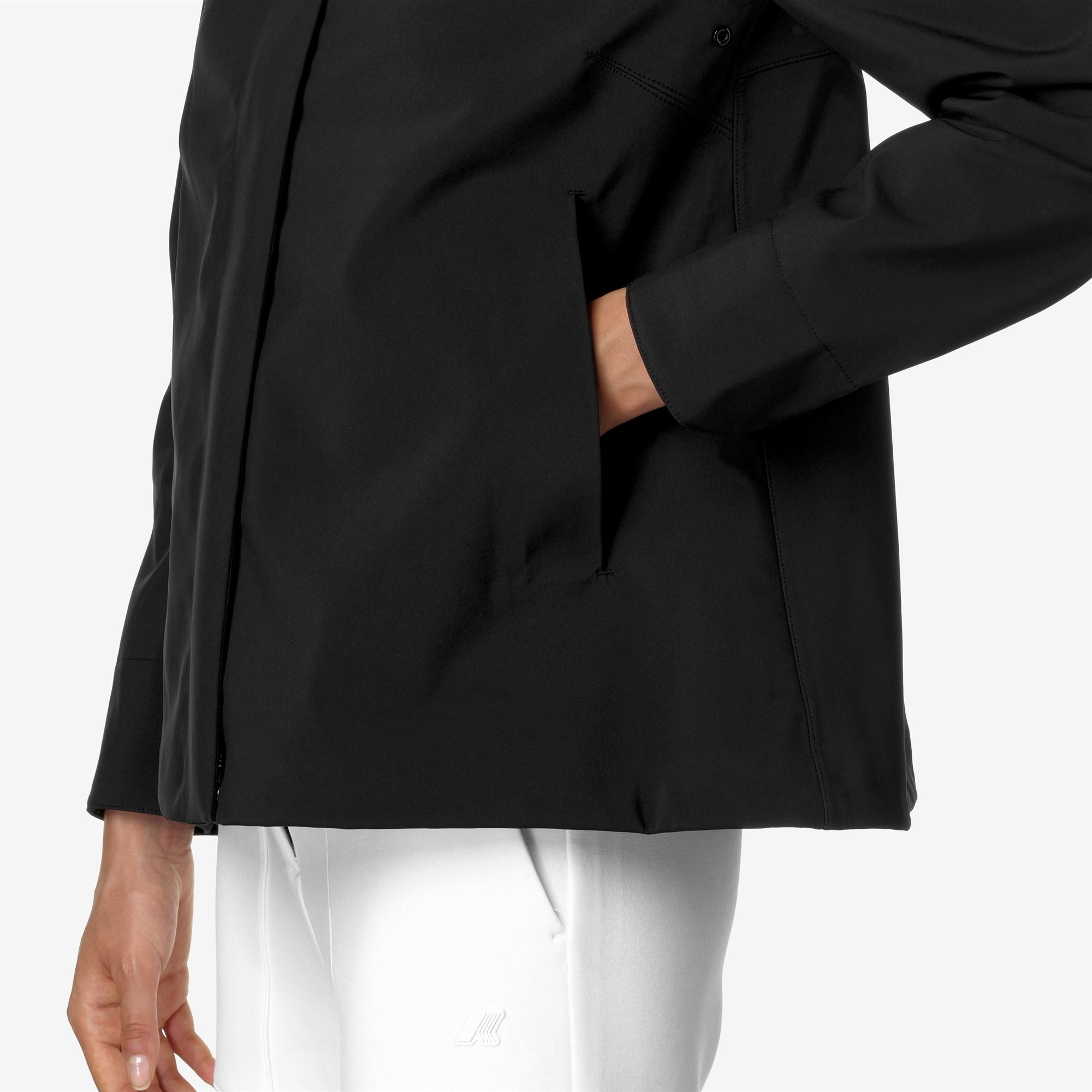 k-way-madalina-bonded-veste-mi-longue-femme-black-blue-depth image 4