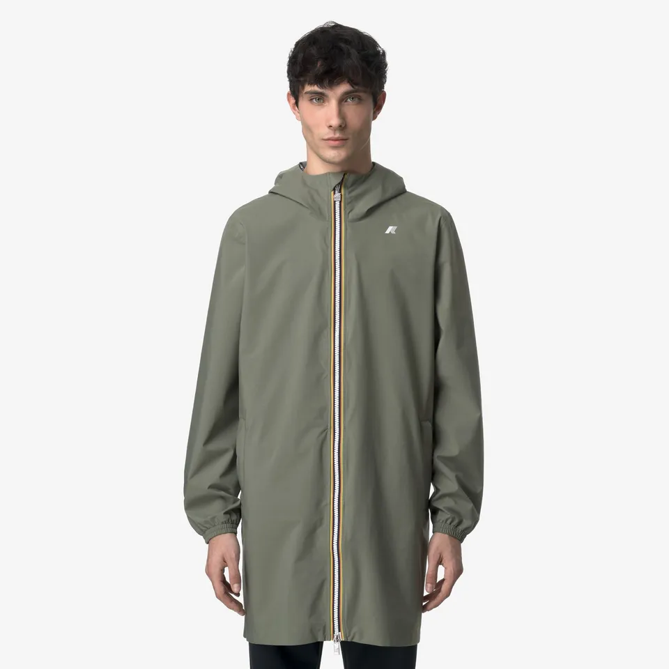 k-way-thomas-stretch-dot-veste-3-4-homme-green-lichen image 1