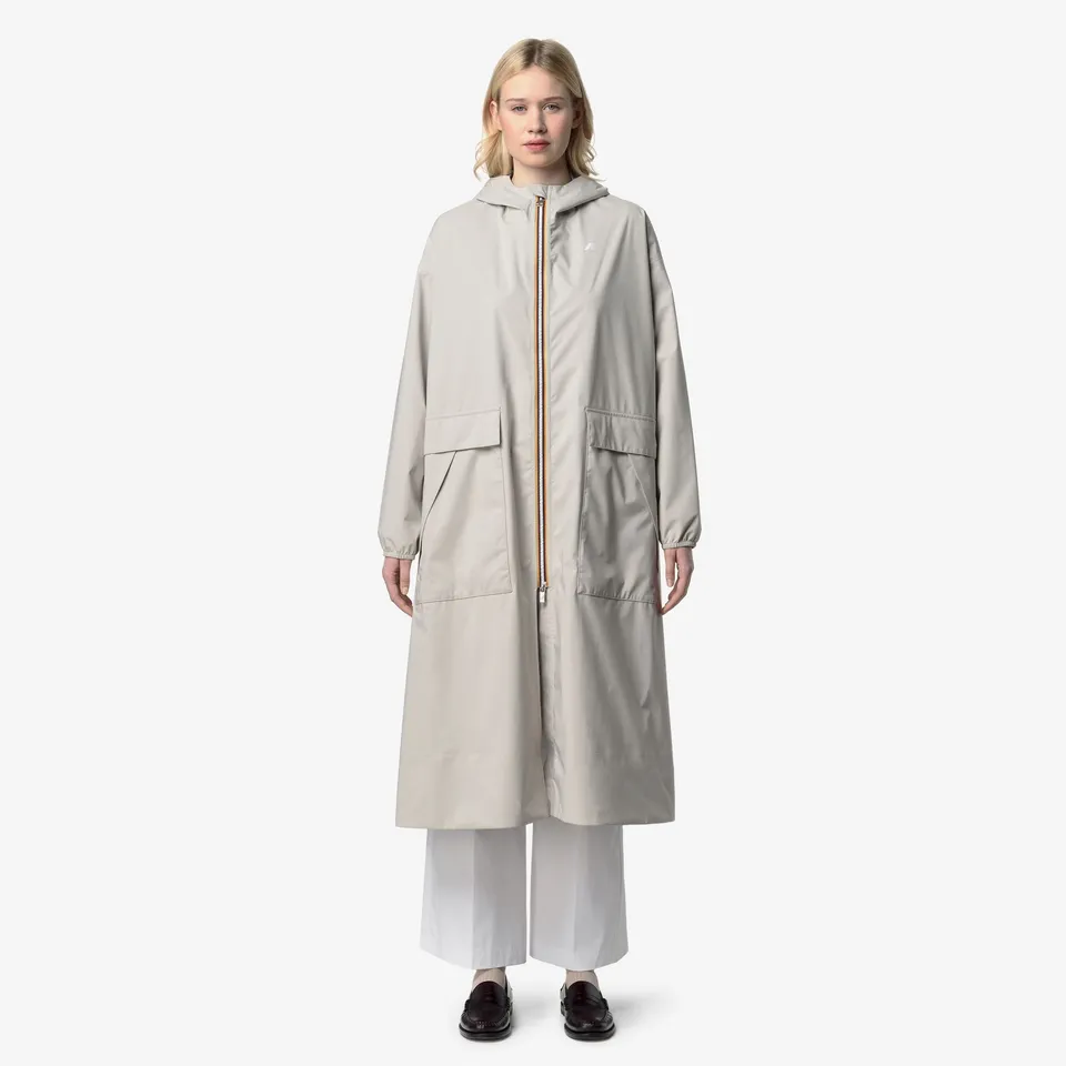 k-way-pernilla-stretch-dot-veste-longue-femme-beige-lt image 1