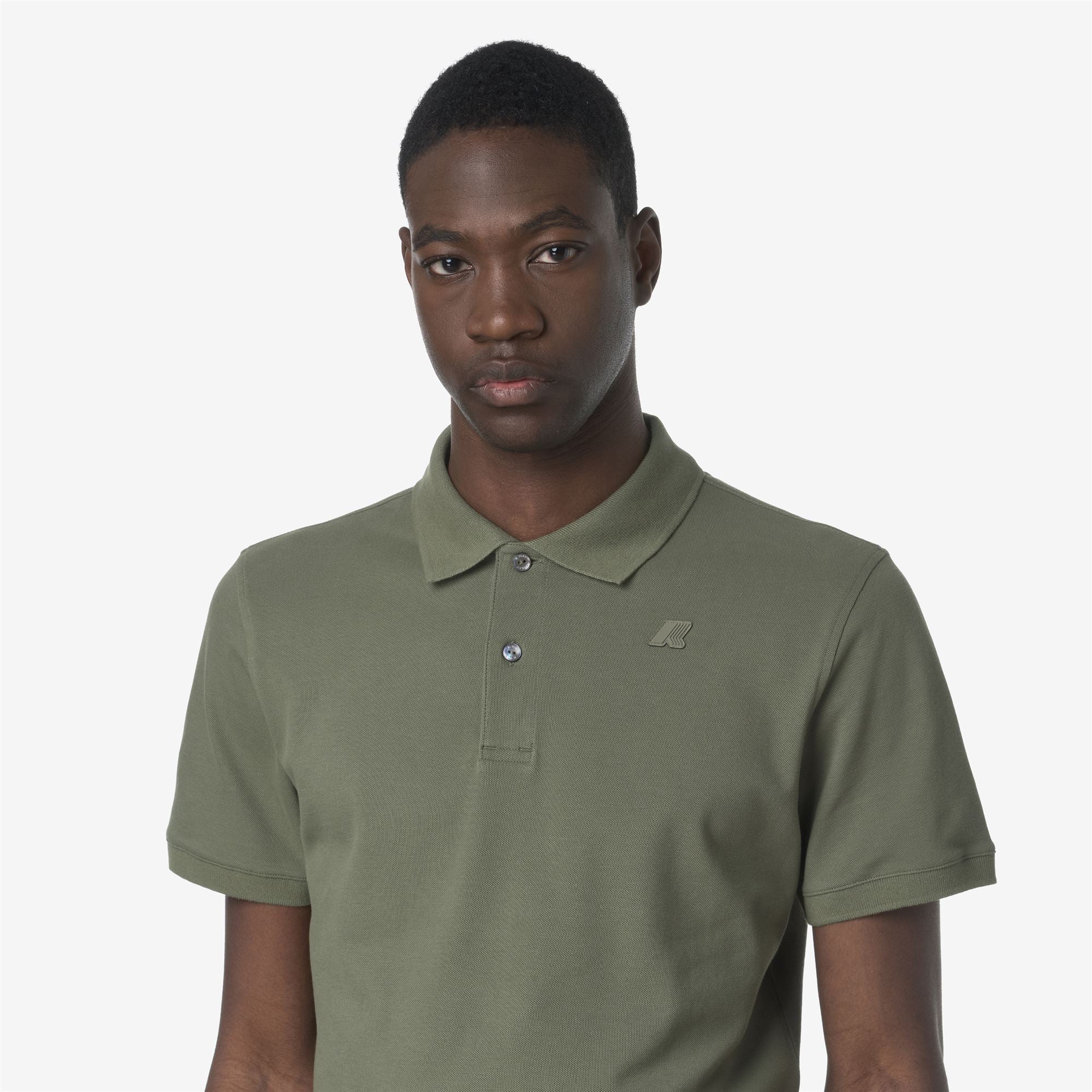 k-way-amedee-piqu-slim-polo-homme-green-lichen image 4