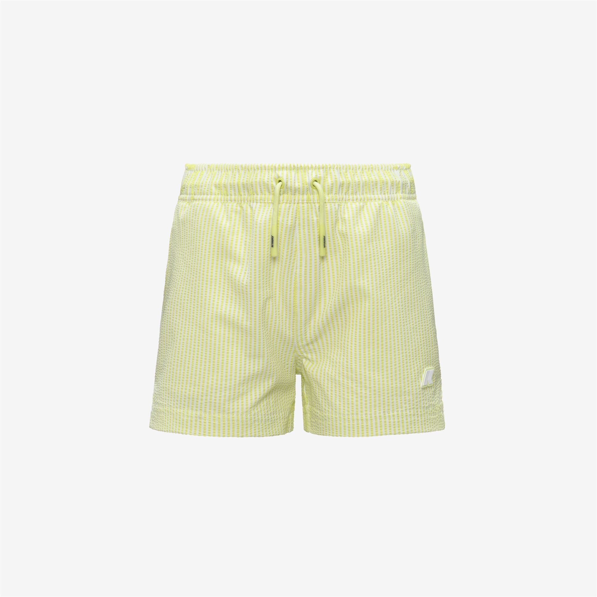 k-way-p-hazel-stripes-beach-short-de-bain-gar-on-white-yellow-lime image 5