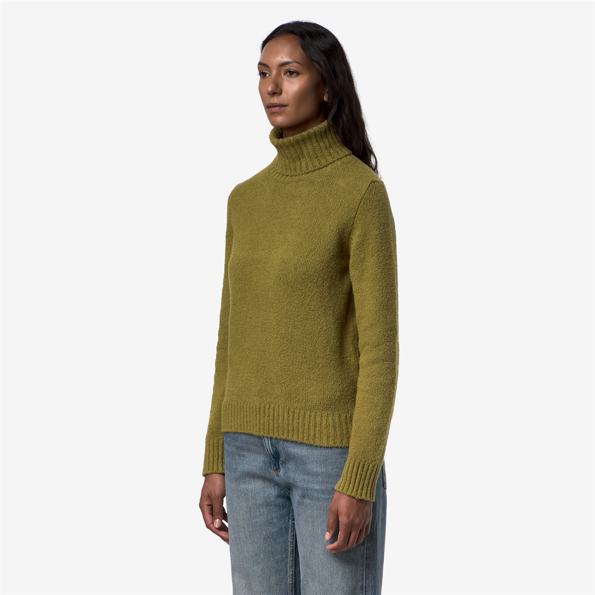 k-way-peggy-sponge-yarn-pull-col-roul-femme-green-peat image 2