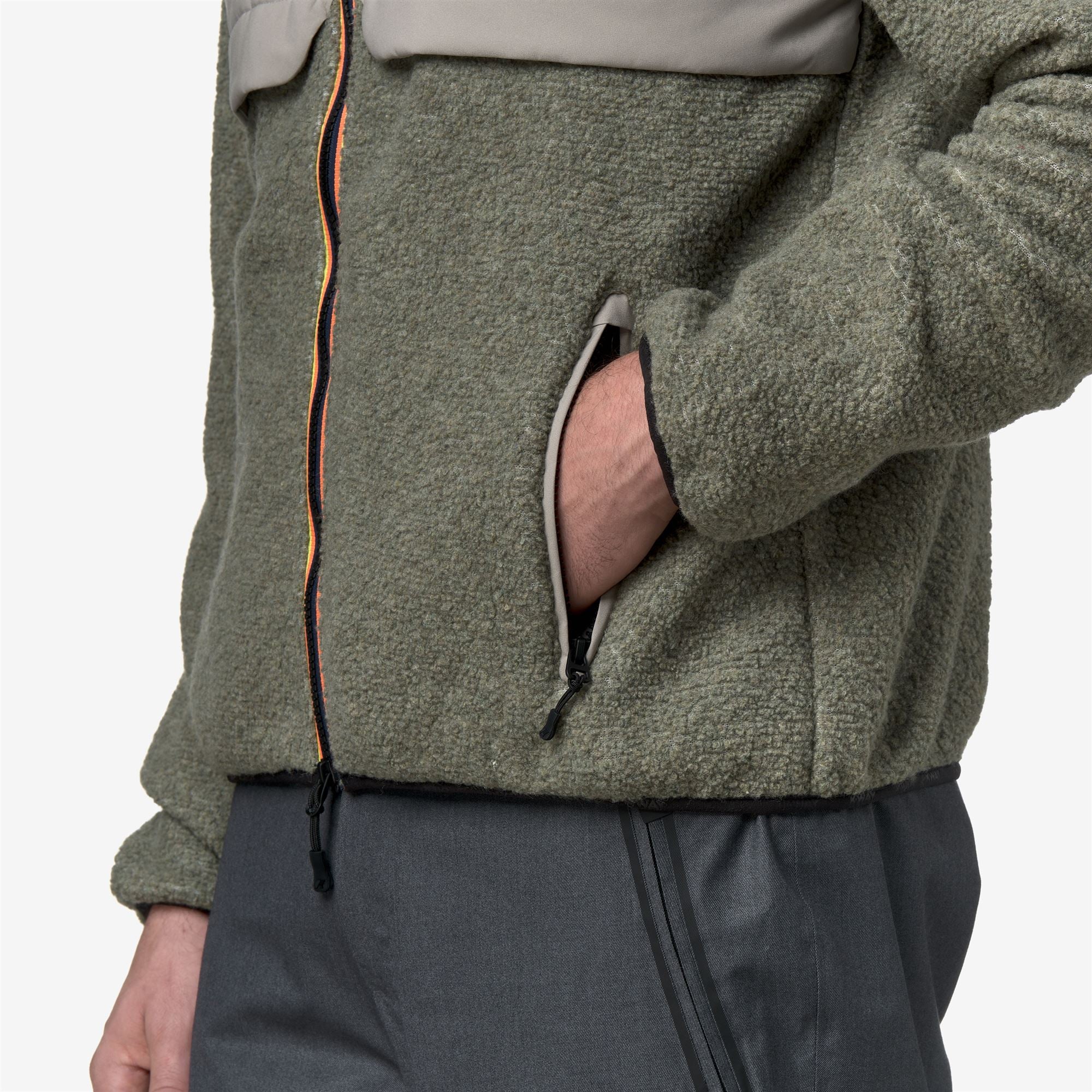 k-way-bornes-w-polar-veste-polaire-homme-green-oak image 4
