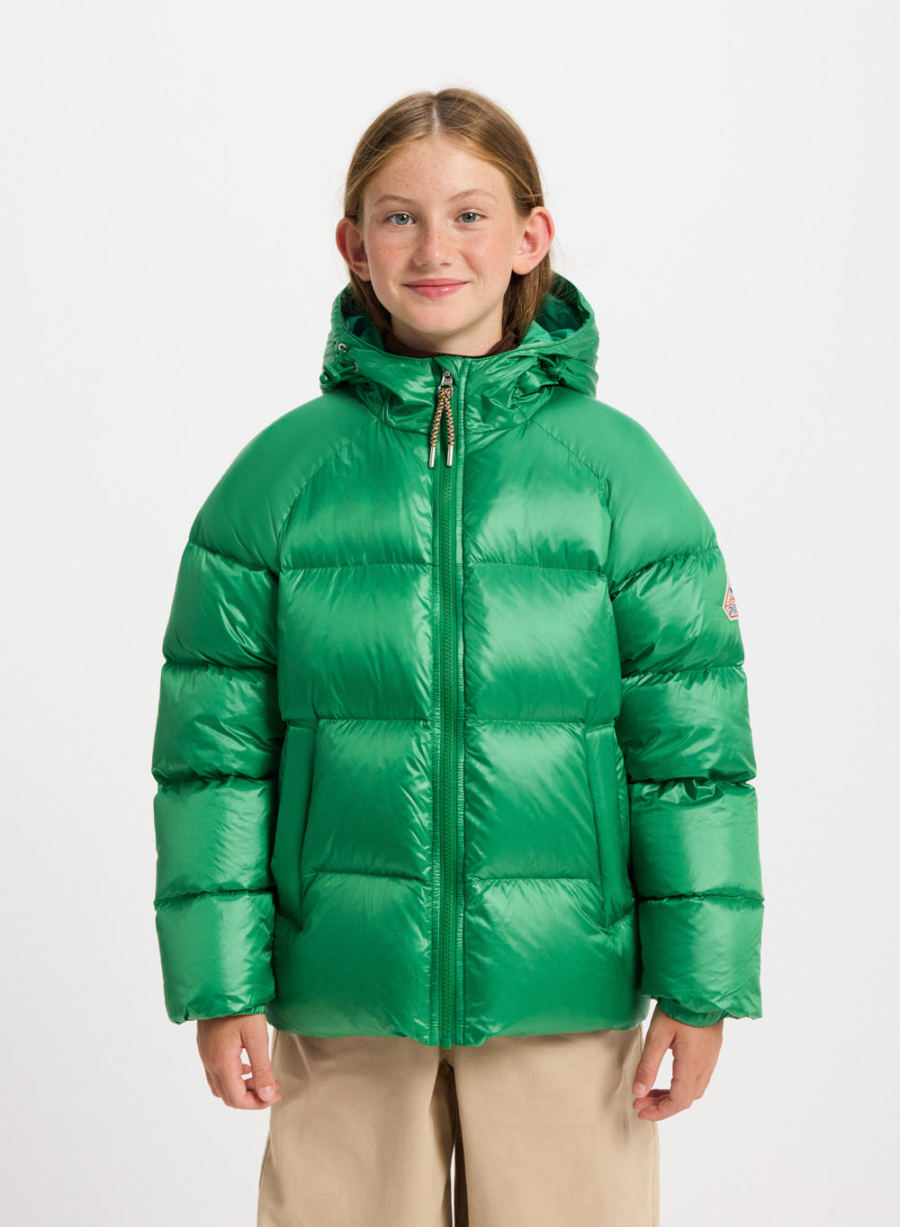 pyrenex-sten-doudoune-capuche-enfant-verte-duvet-naturel image 2