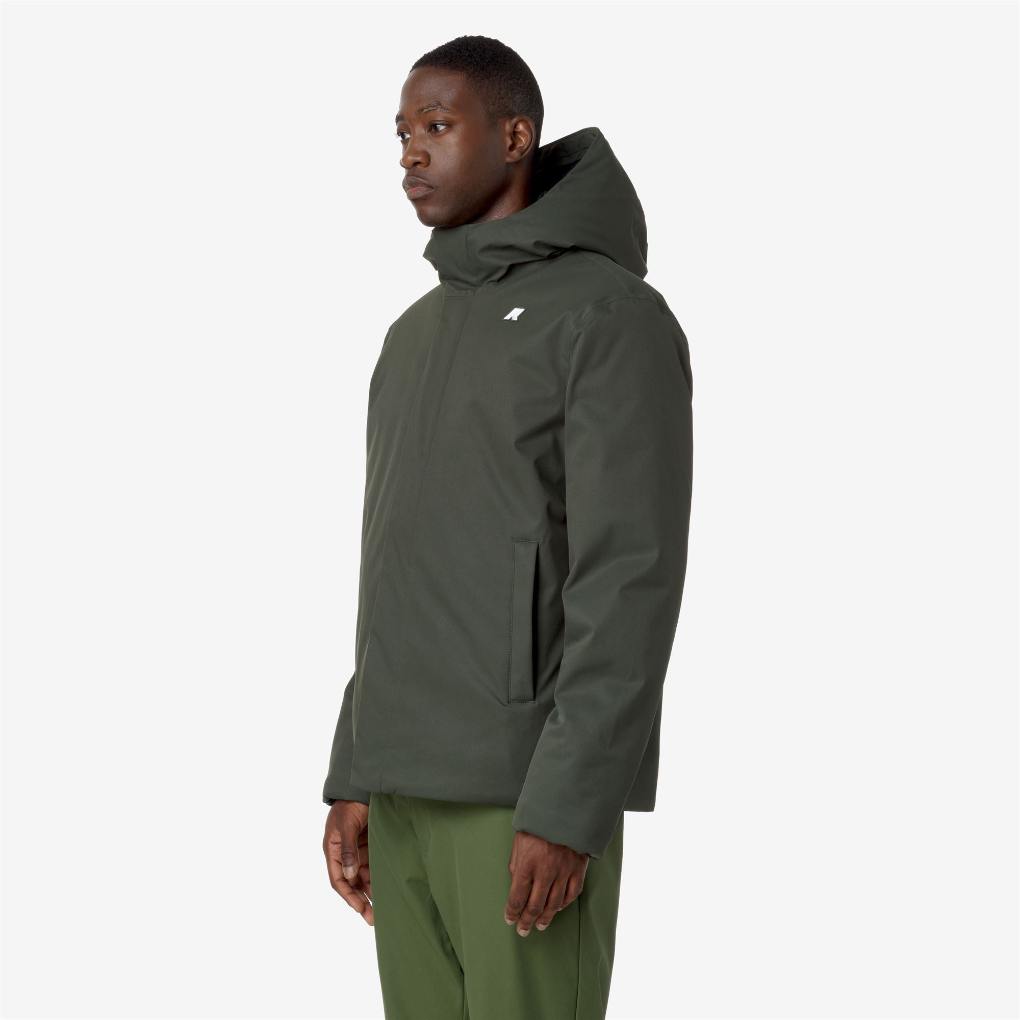 k-way-jacko-twill-marmotta-veste-courte-homme-green-b-blue-a image 2