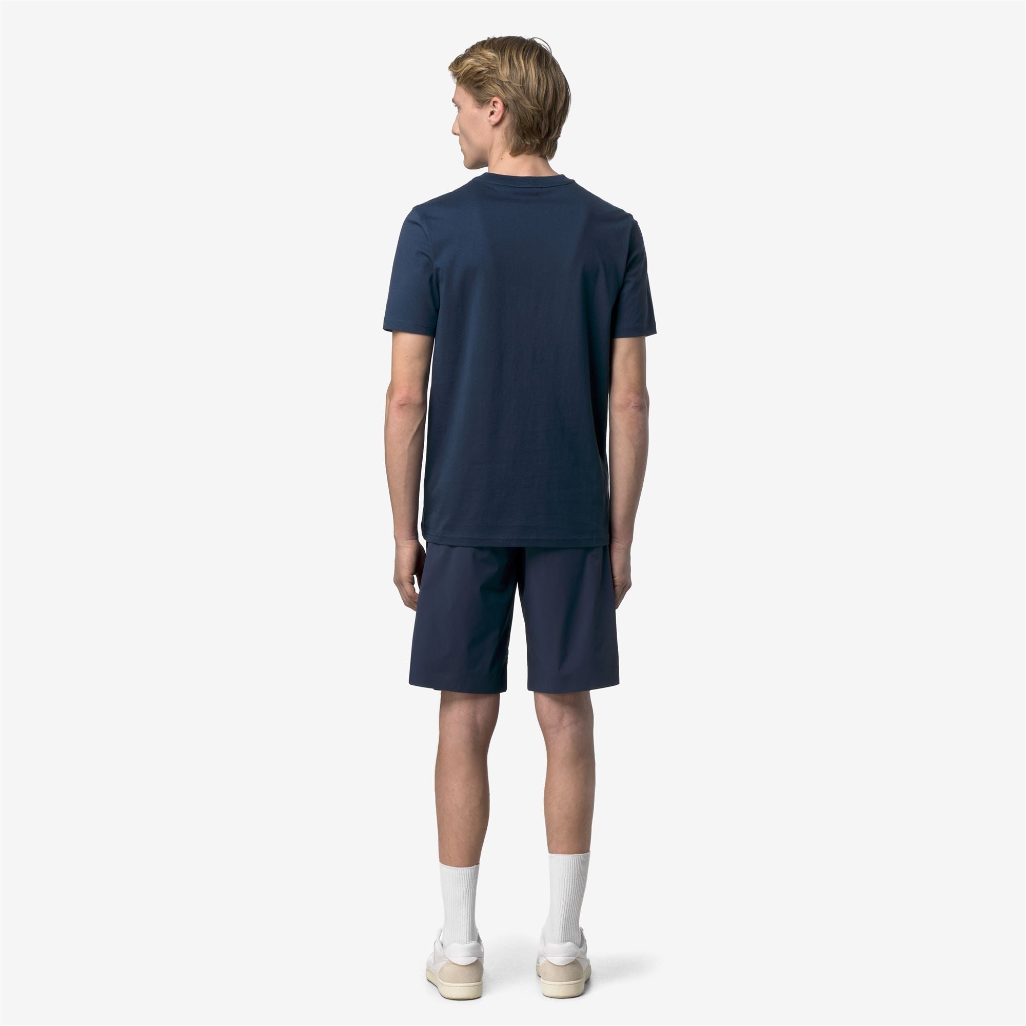 k-way-odom-jersey-micro-lettering-slim-t-shirt-homme-blue-insignia image 3