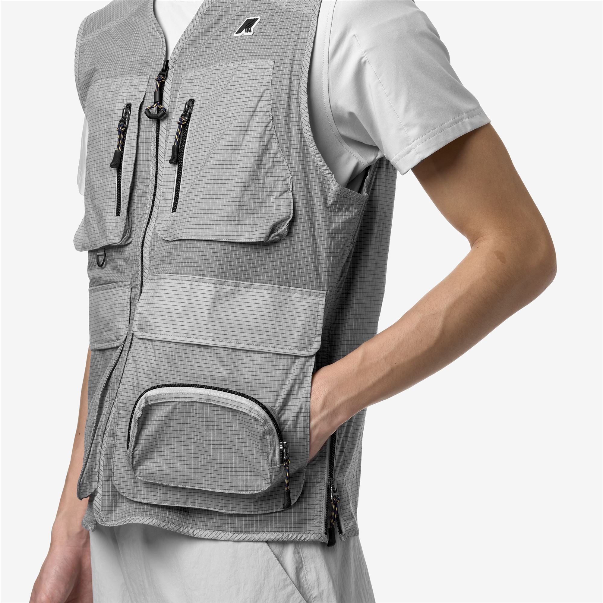 k-way-allos-gilet-unisexe-grey-ash-ripstop image 4