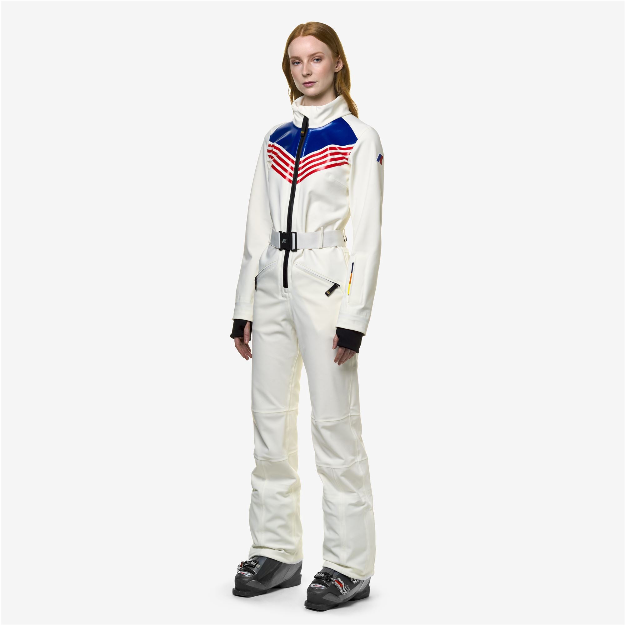 k-way-lechere-iconic-logo-combinaison-femme-white-g-red-blue-r image 2