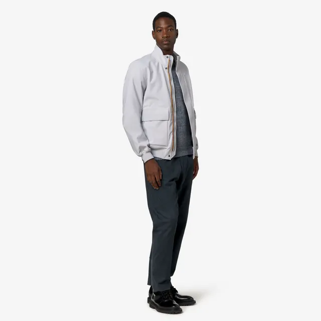 k-way-herve-bonded-veste-courte-homme-grey-ash-blue-depth image 1