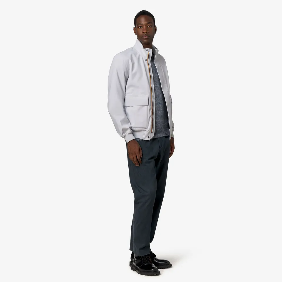 k-way-herve-bonded-veste-courte-homme-grey-ash-blue-depth image 1