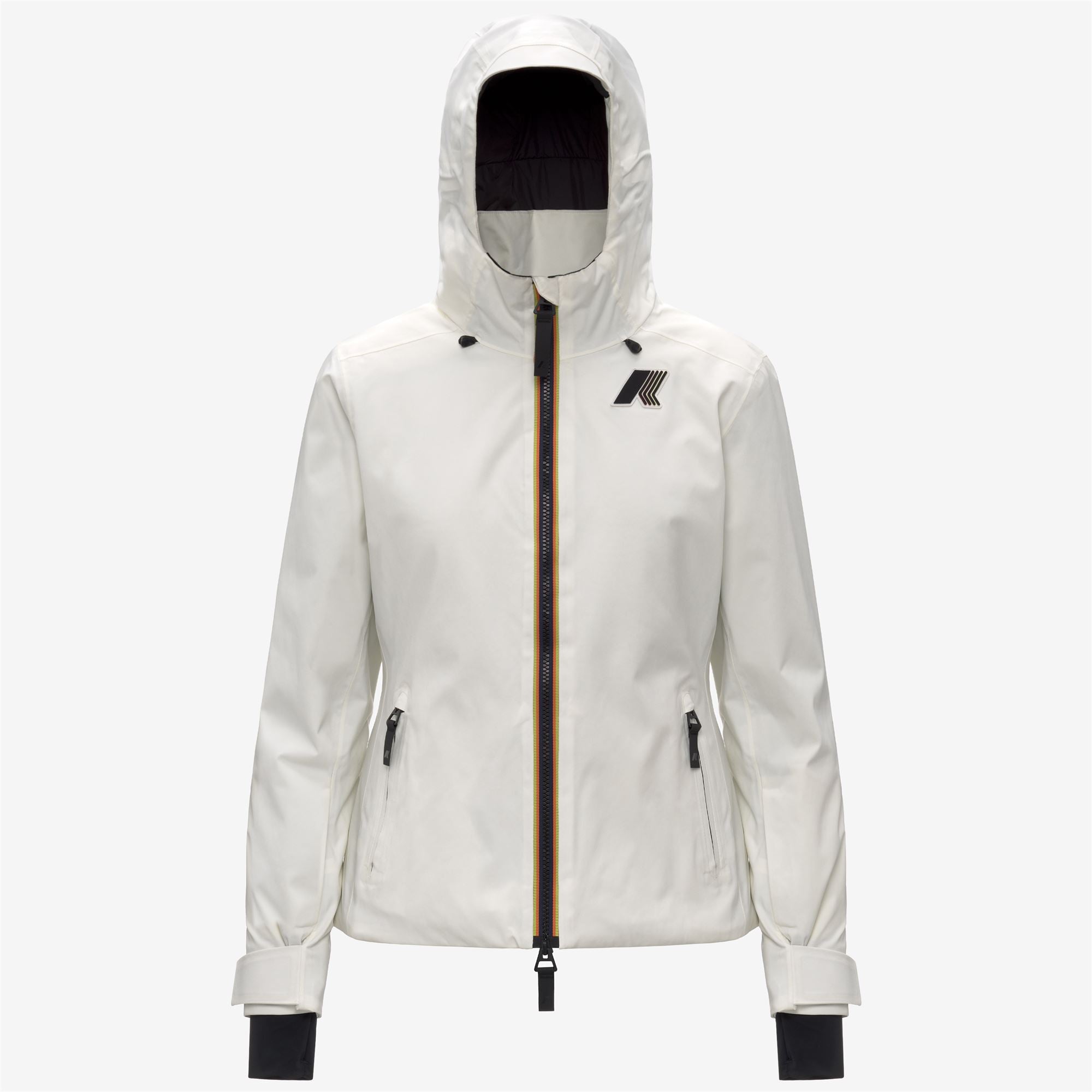 k-way-labresse-2l-twill-veste-mi-longue-femme-white-gardenia image 5
