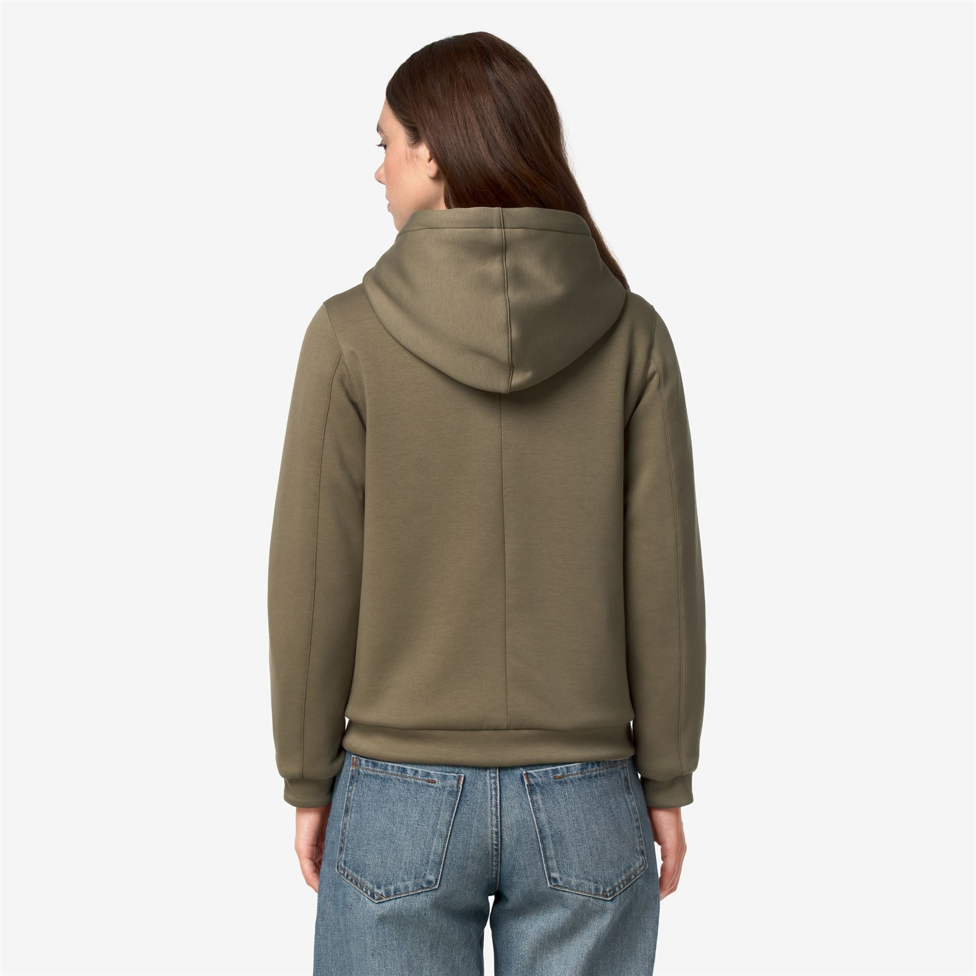 k-way-deva-light-spacer-fur-double-veste-r-versible-femme-green-army-fur image 3