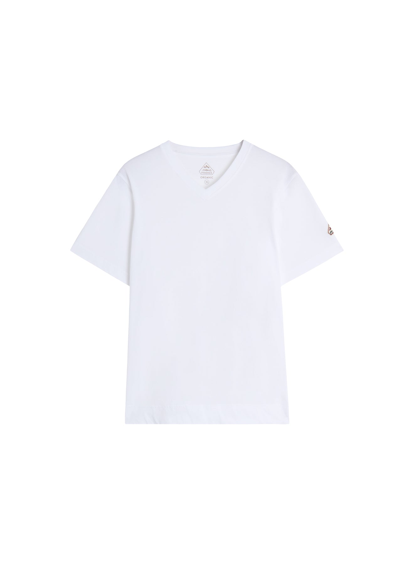t-shirt-femme-col-v-pyrenex-crocus-en-coton-bio-blanc image 5