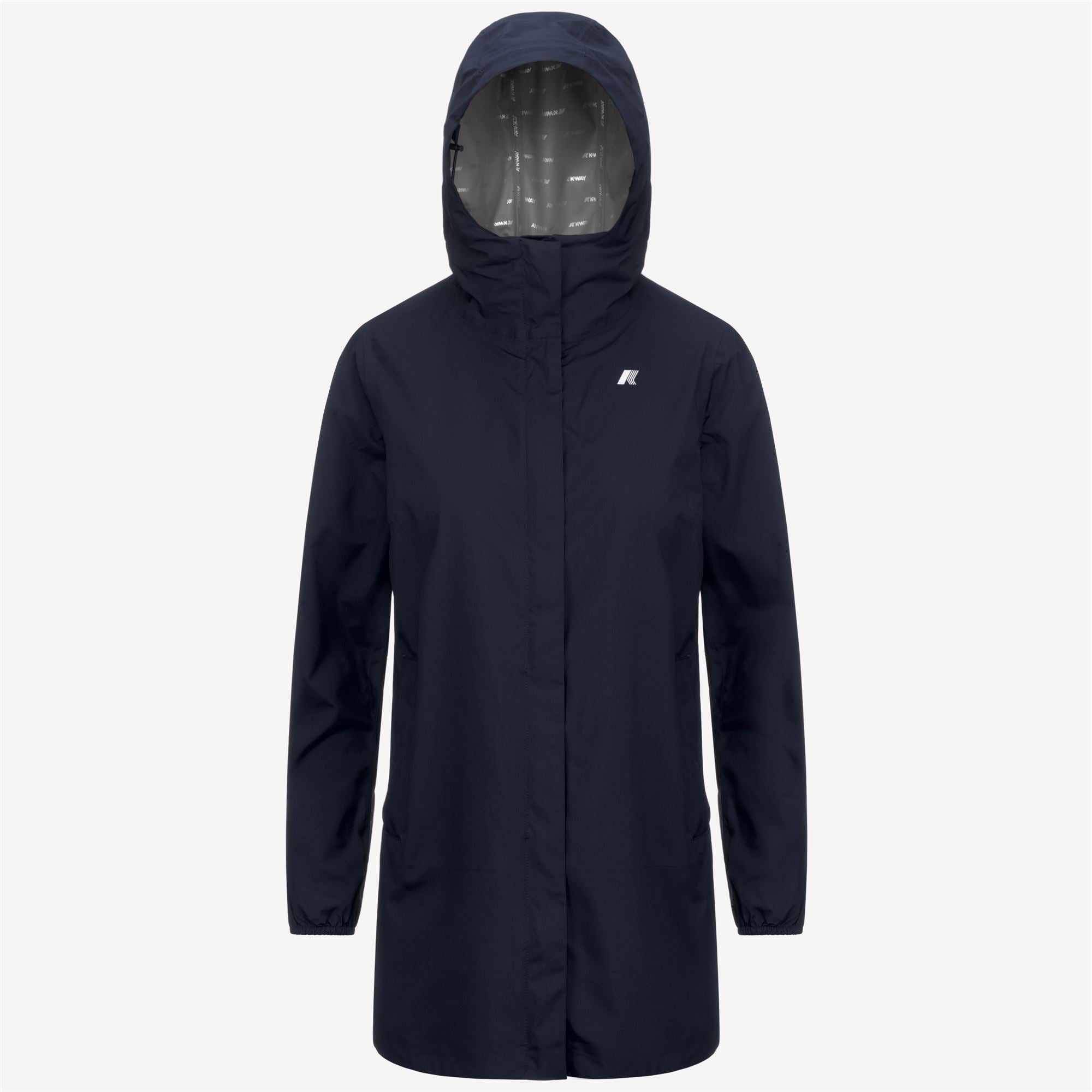 k-way-sophie-stretch-dot-veste-mi-longue-femme-blue-depth image 5