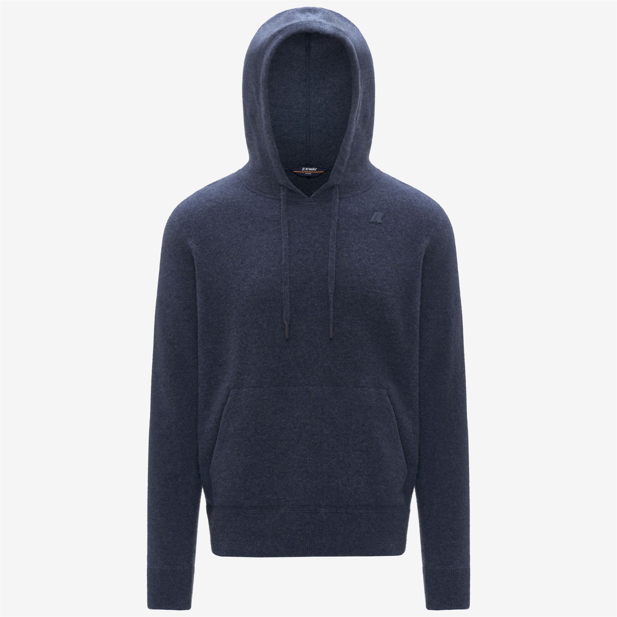 k-way-arzel-fleece-stitch-pull-capuche-homme-blue-dusty image 4