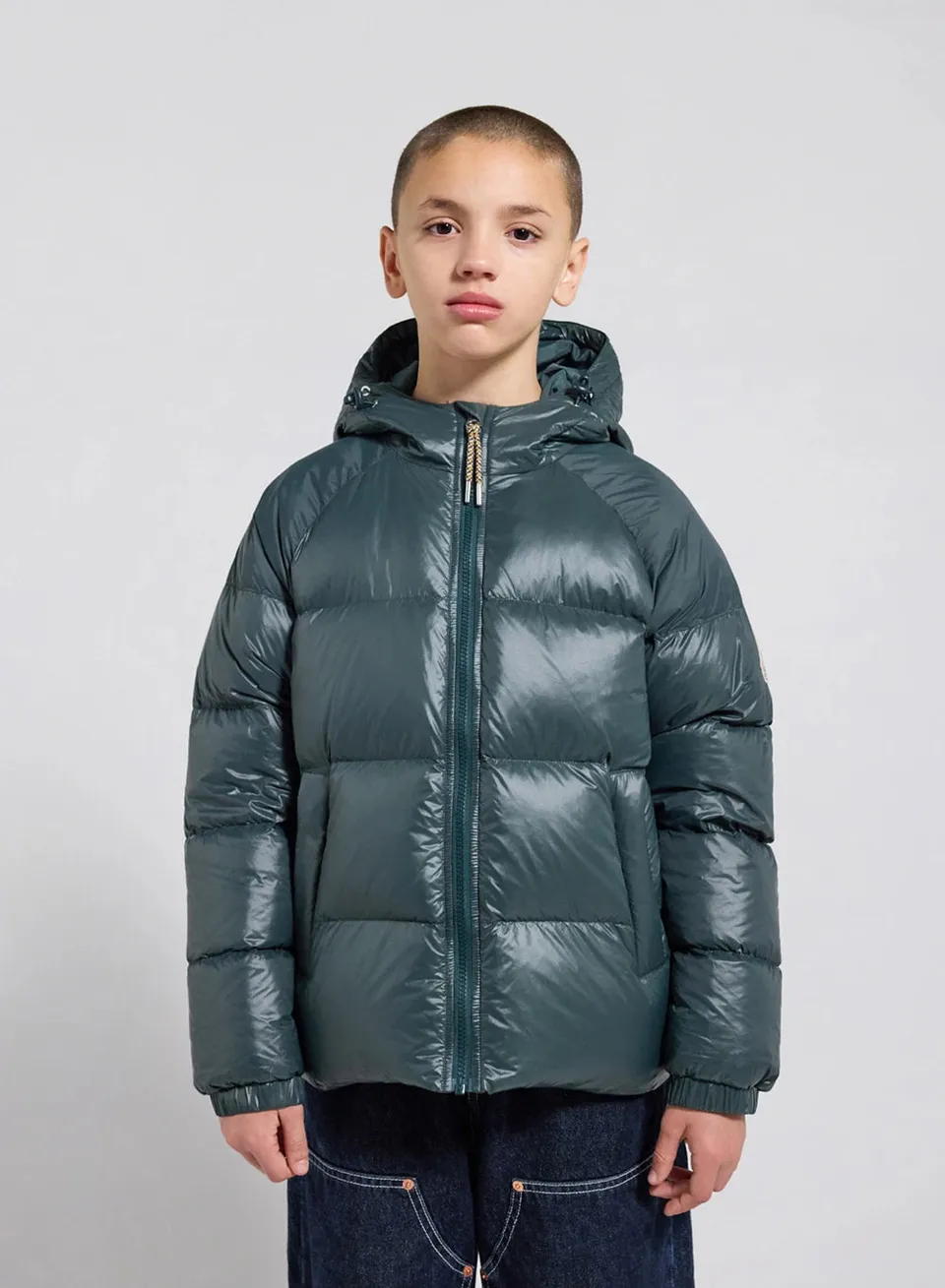 doudoune-capuche-enfant-pyrenex-sten-vert-fonc image 1