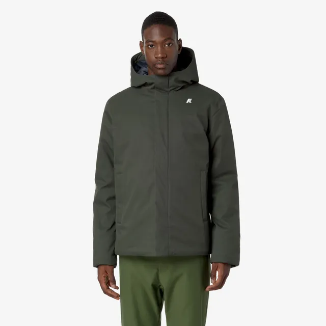 k-way-jacko-twill-marmotta-veste-courte-homme-green-b-blue-a image 1