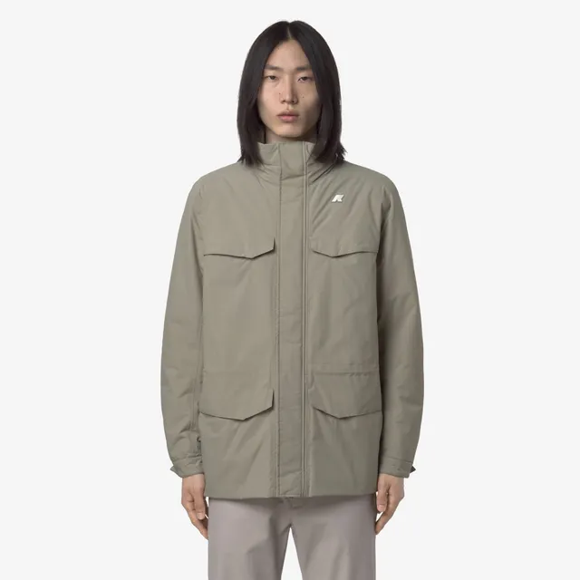 k-way-manuel-warm-ottoman-veste-mi-longue-homme-green-oak image 1