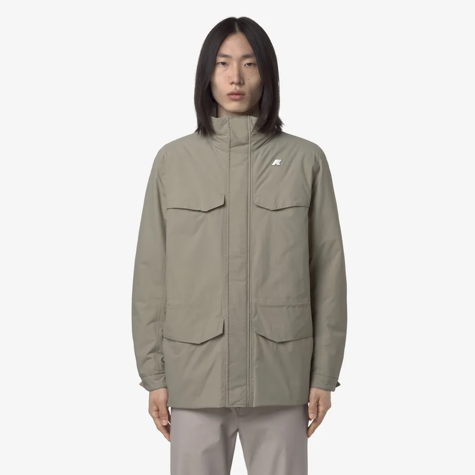 k-way-manuel-warm-ottoman-veste-mi-longue-homme-green-oak image 1