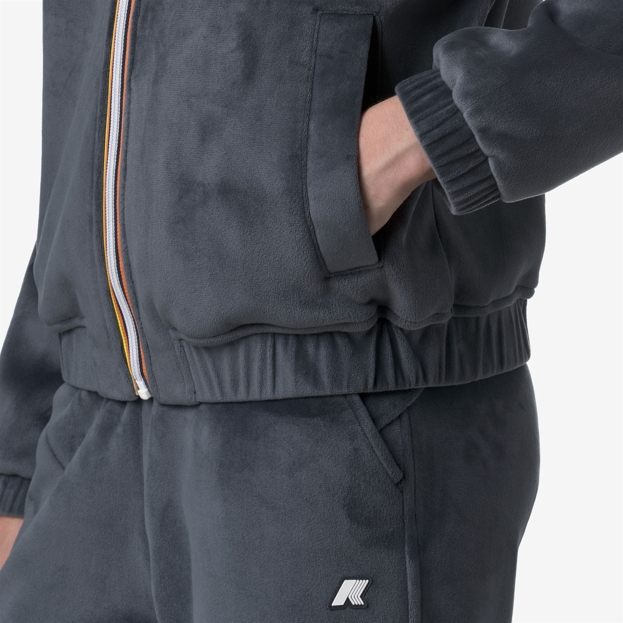 k-way-viviette-velour-polar-veste-r-versible-femme-blue-airforce image 4