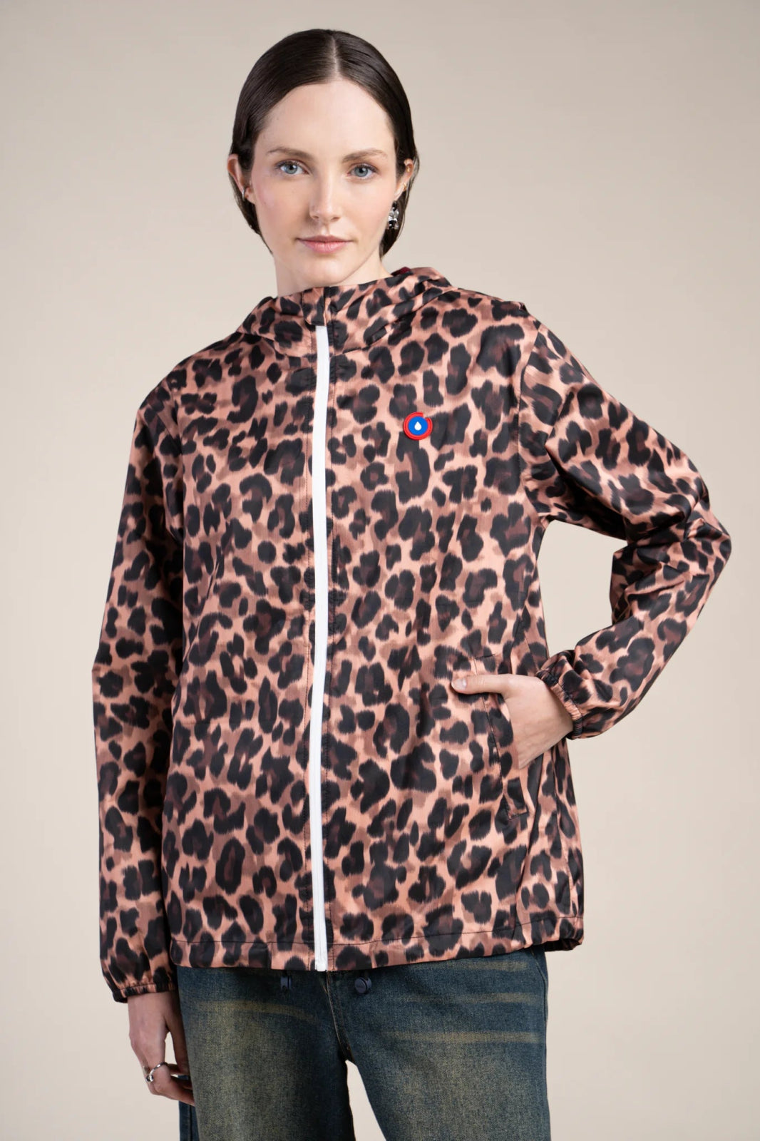 flotte-passy-imprim-imperm-able-court-coupe-vent-ambre-animal image 3