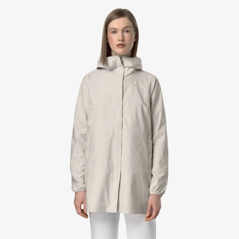 k-way-sophie-stretch-dot-veste-mi-longue-femme-beige-lt image 1