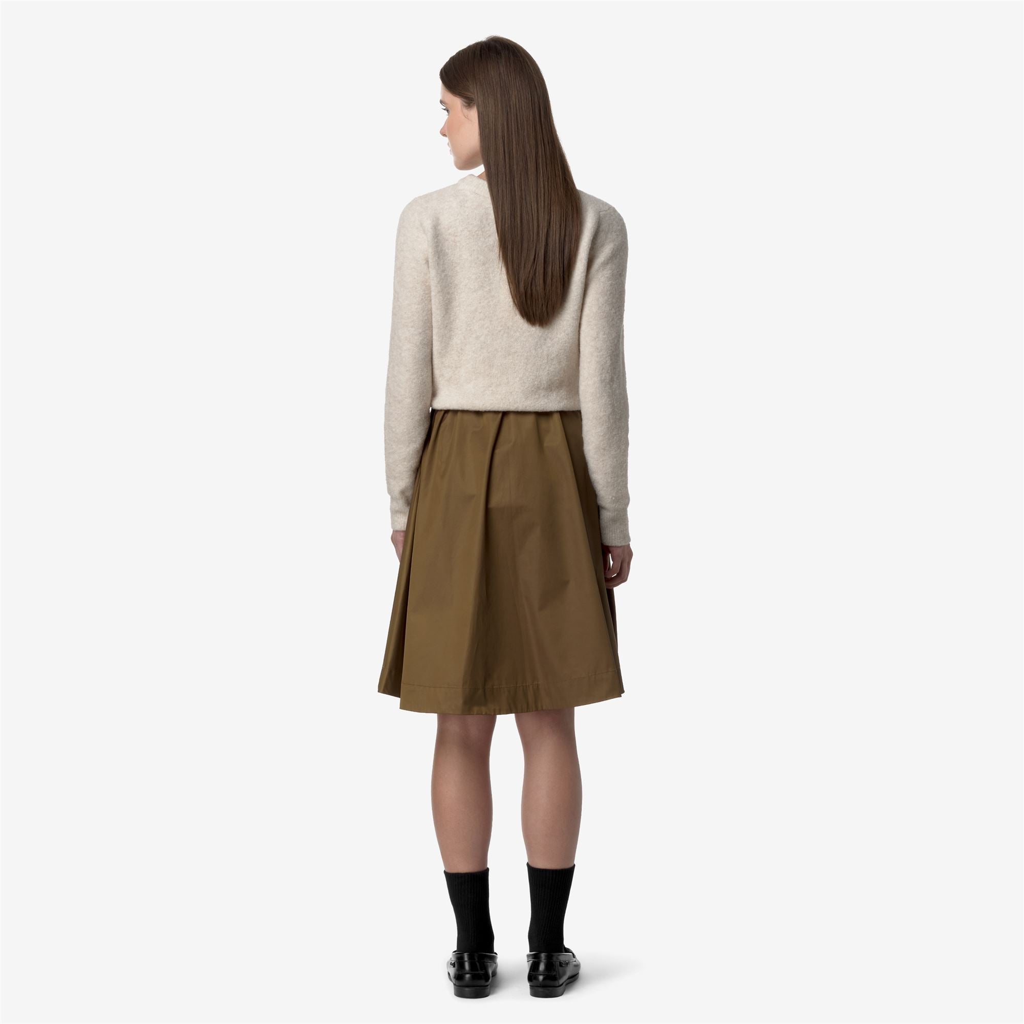 k-way-gaela-satin-jupe-midi-femme-brown-corda image 3