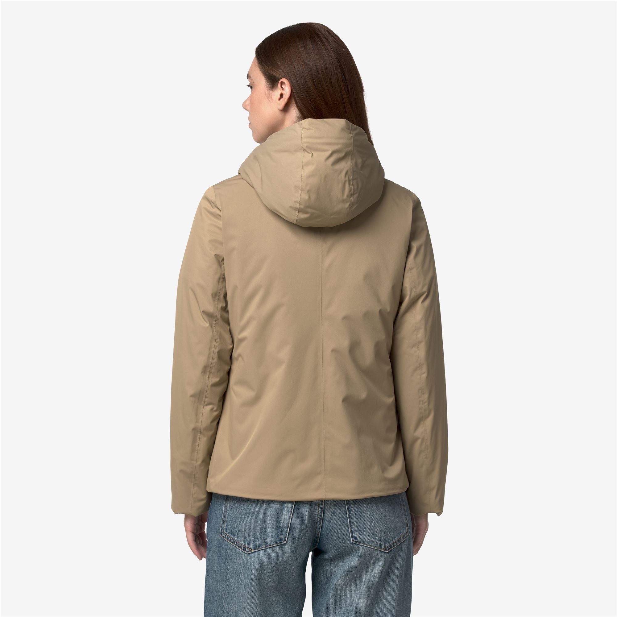 k-way-lil-twill-soft-beaver-veste-courte-femme-beige-khaki-grey-warm image 3