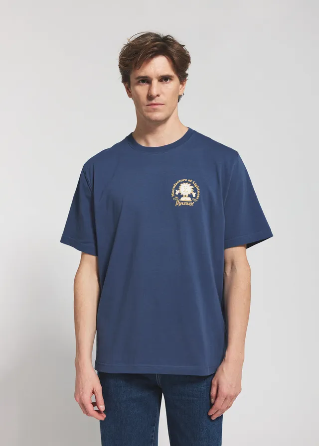 pyrenex-mfg-tee-t-shirt-unisexe-coton-bio-bleu image 1