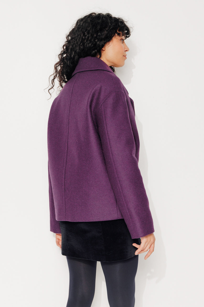 trench-coat-murier-manteau-court-oversize-gabardine-laine-recycl-e-violet image 3