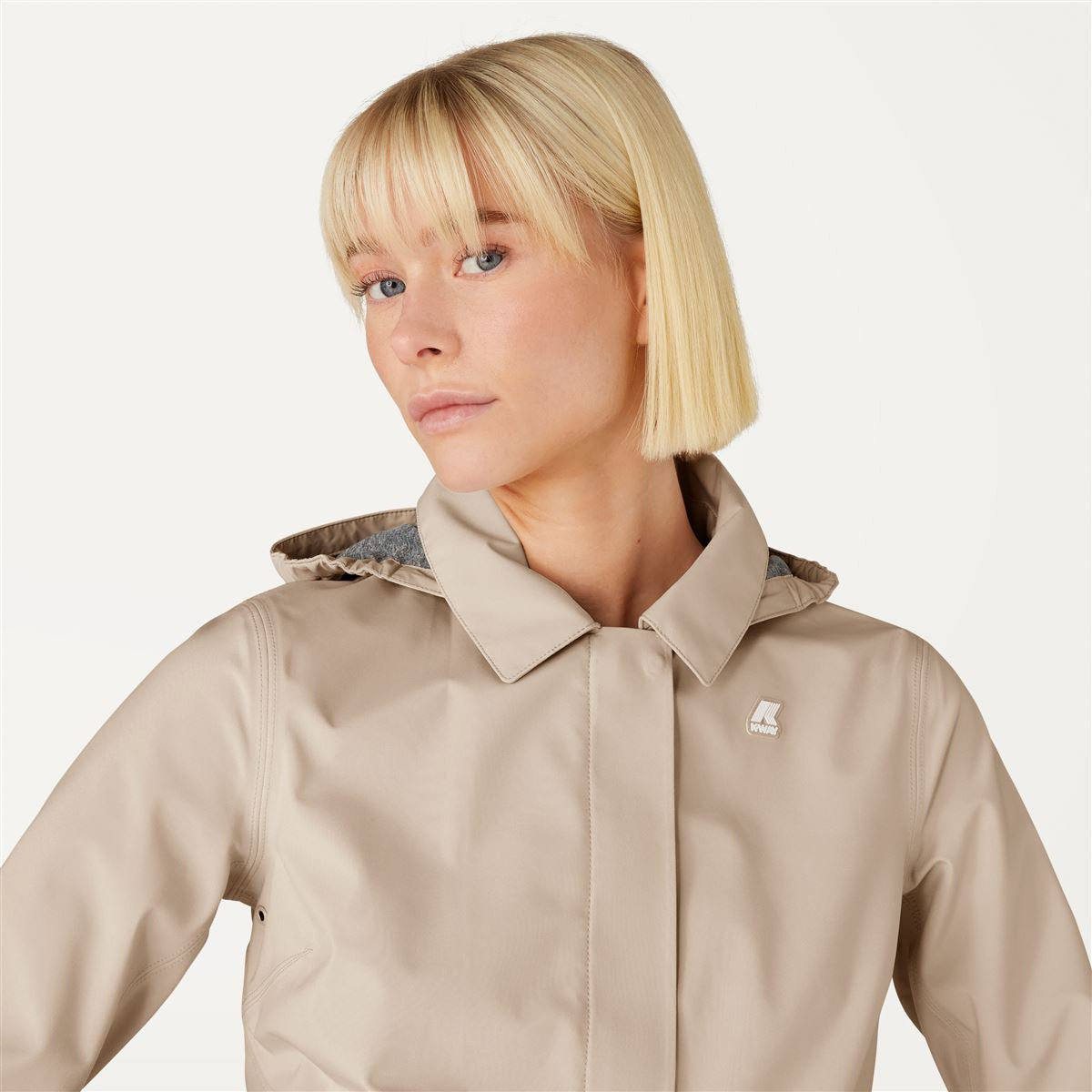 k-way-lilla-bonded-jersey-veste-courte-femme-beige-lt image 3