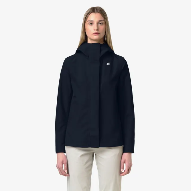 k-way-madalina-bonded-jersey-veste-mi-longue-femme-blue-depth image 1