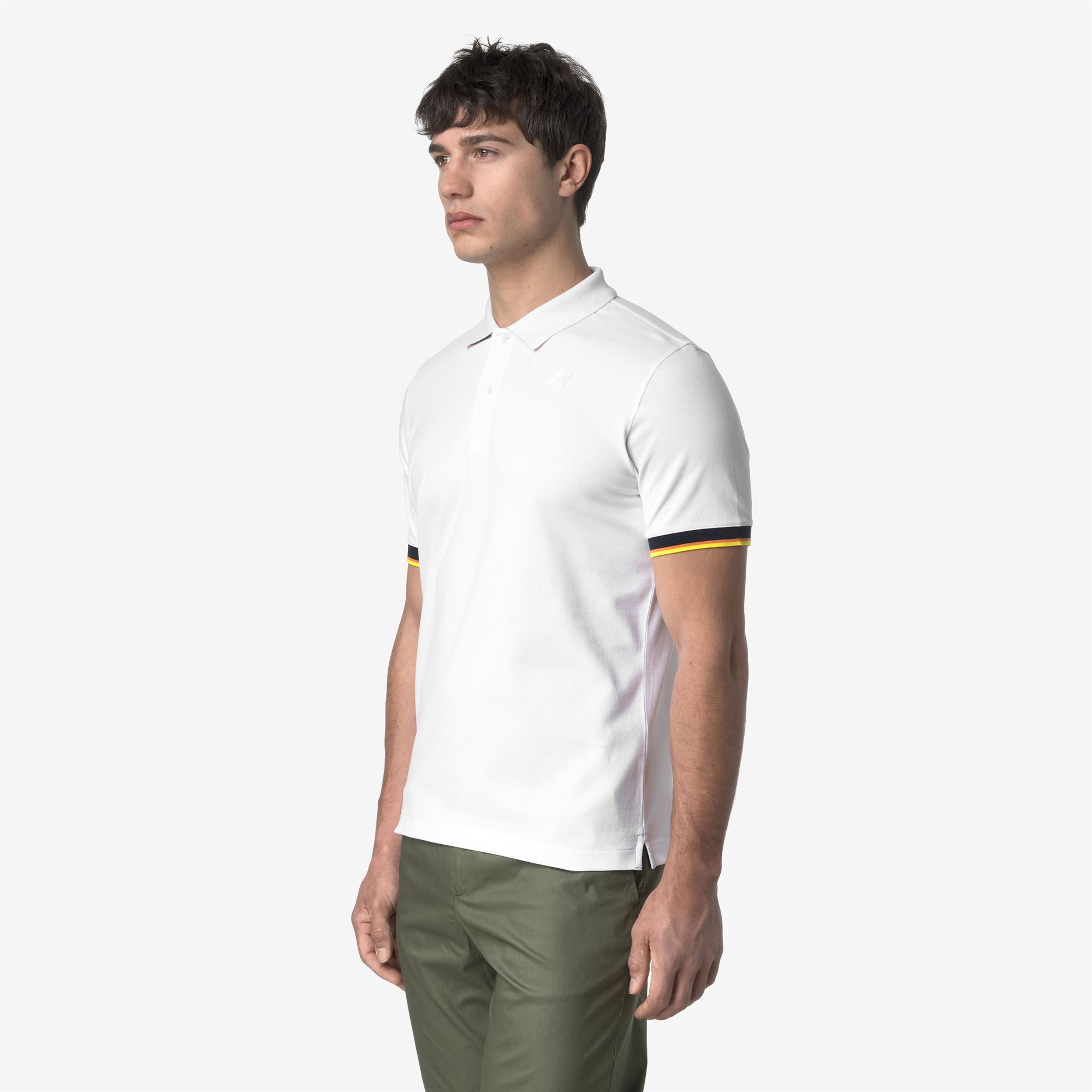 k-way-vincent-pique-slim-polo-homme-white image 2
