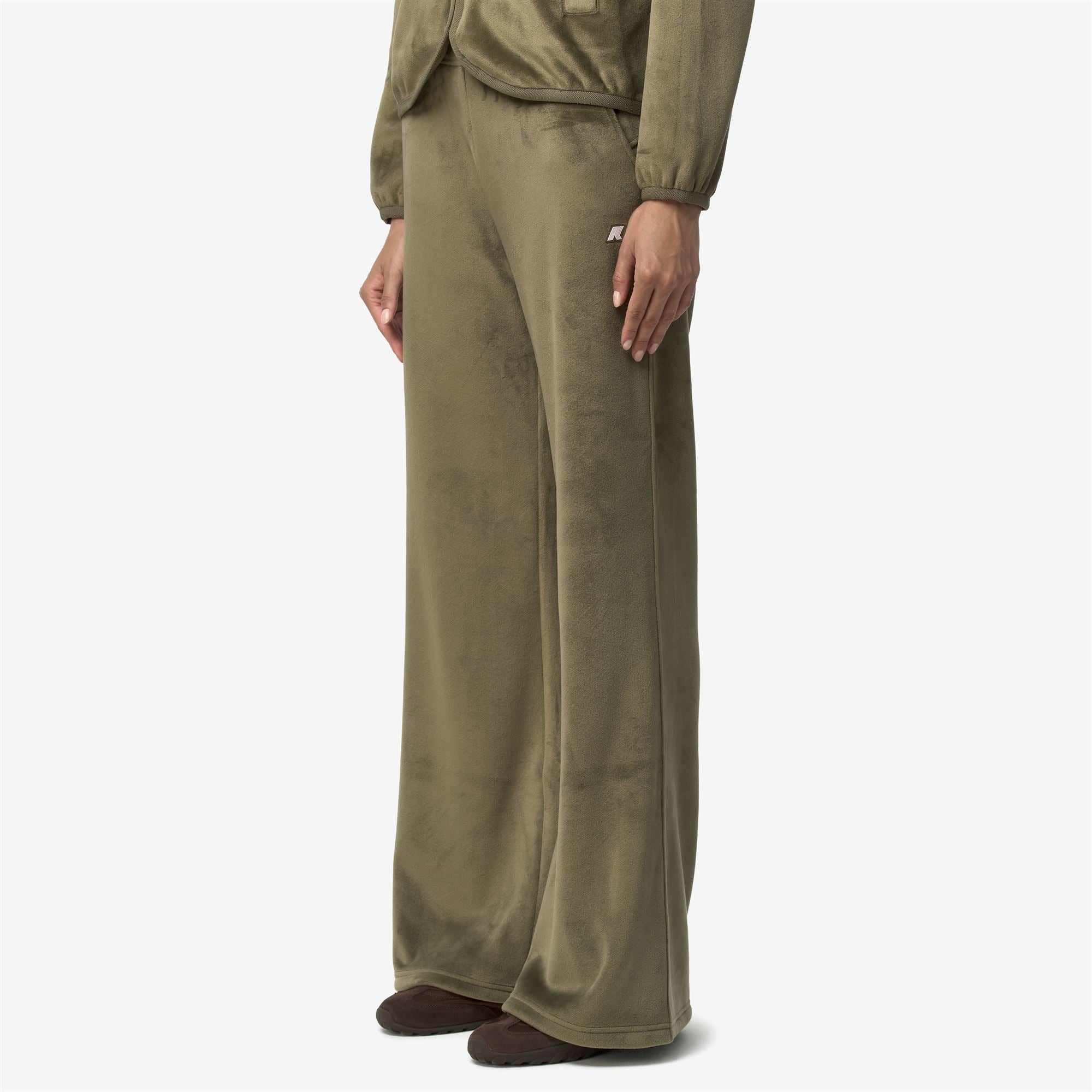 k-way-jenny-velour-polar-pantalon-sport-femme-green-army image 2