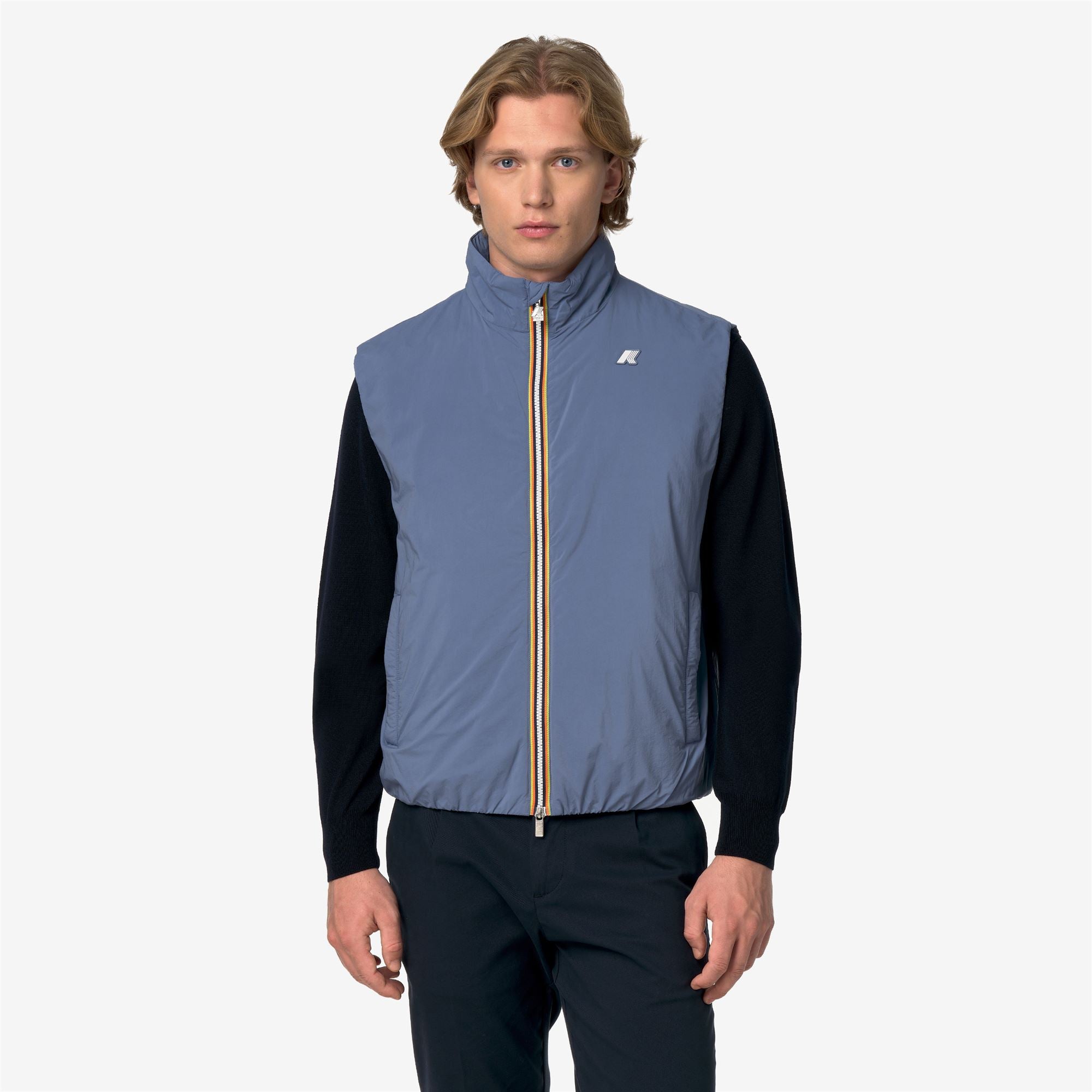 k-way-valen-plain-warm-gilet-homme-blue-wild image 1