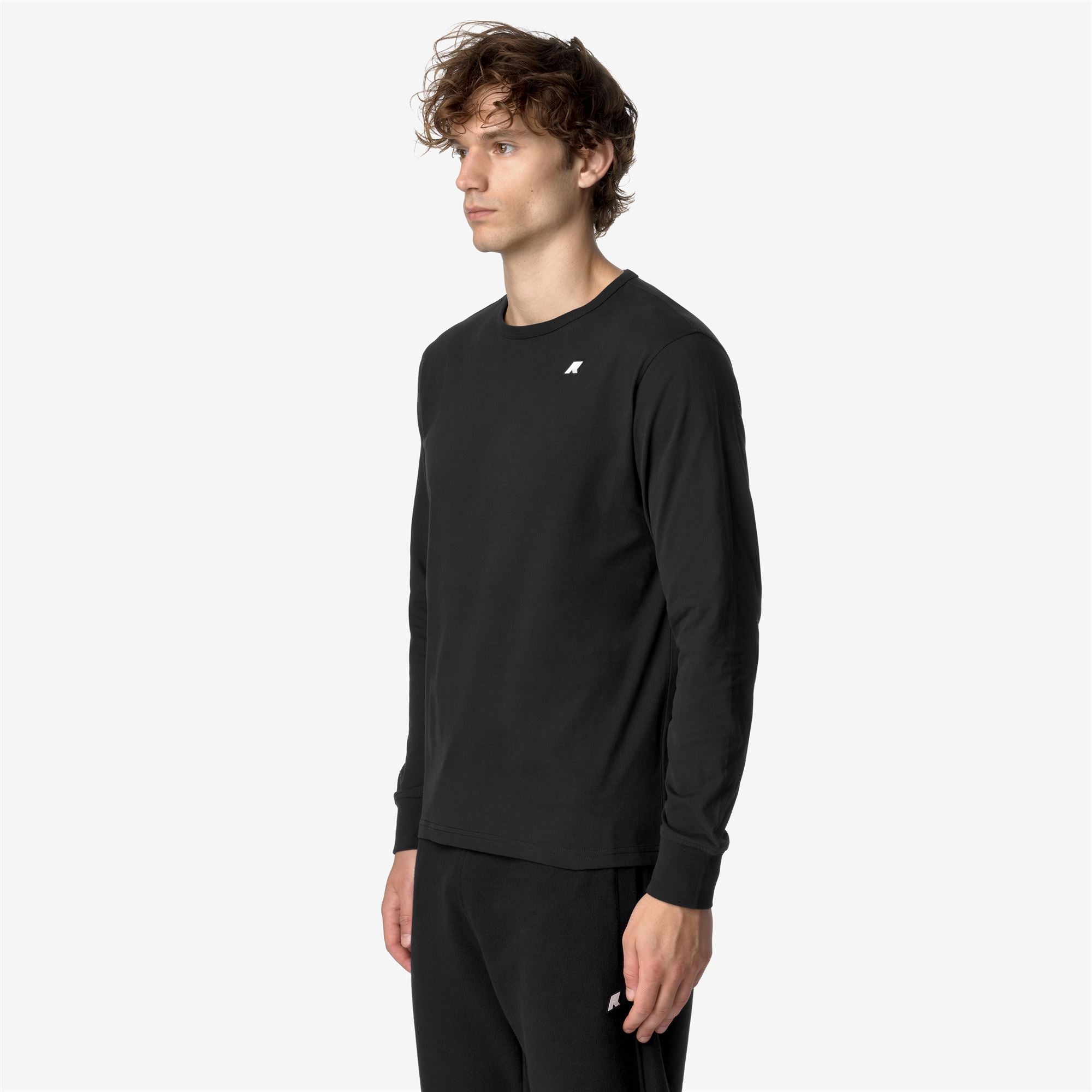 k-way-elmer-js-peach-t-shirt-manches-longues-homme-black-pure image 2