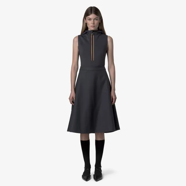 k-way-sherry-wool-shiny-twill-jupe-midi-femme-blue-night image 1