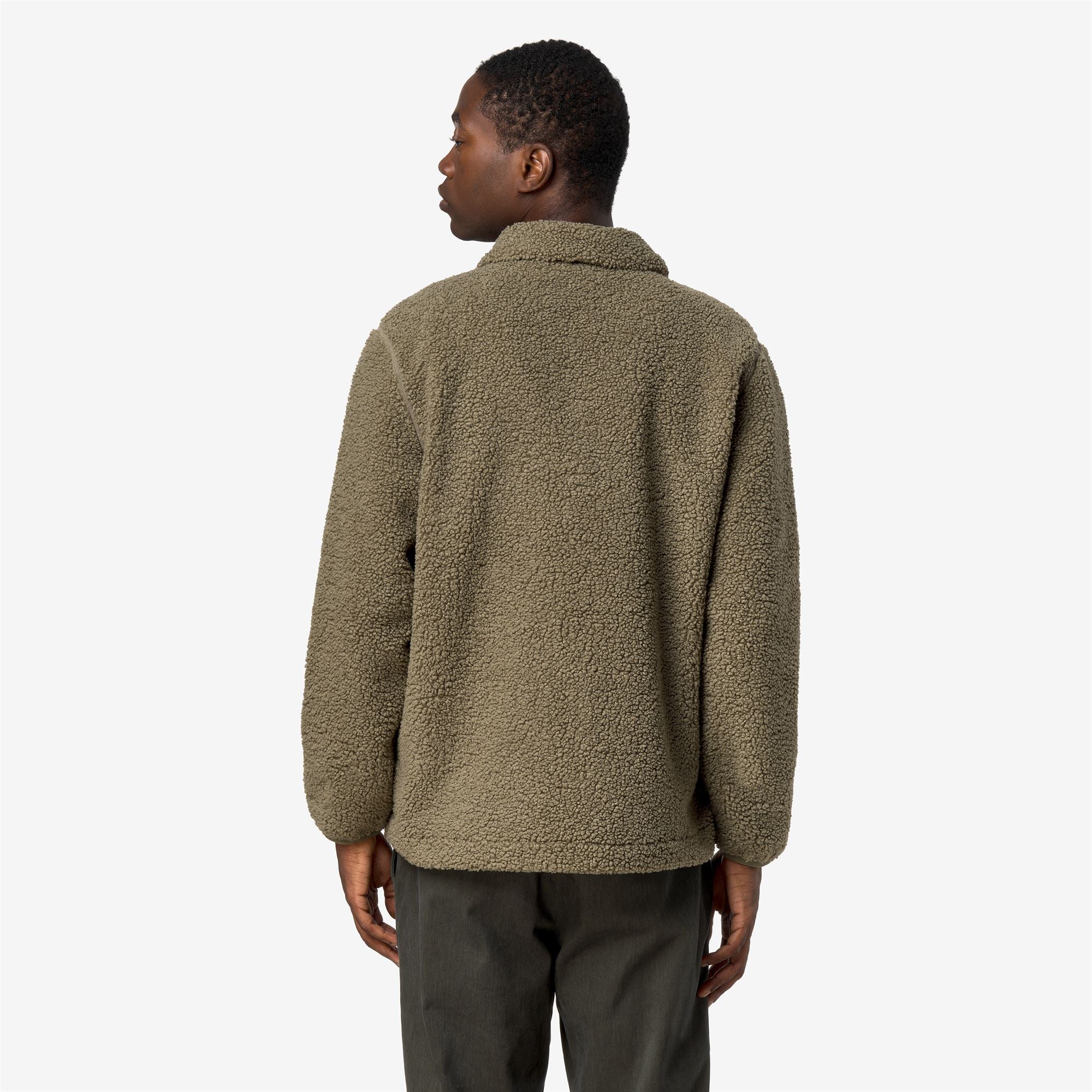 k-way-cameron-sherpa-polar-veste-polaire-homme-green-army image 3