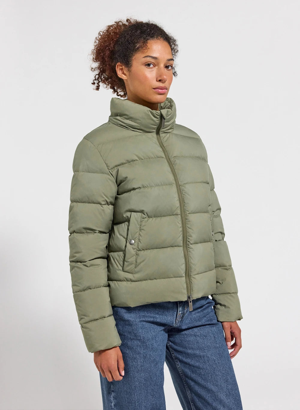 pyrenex-spoutnic-doudoune-femme-capuche-amovible-kaki-clair image 5