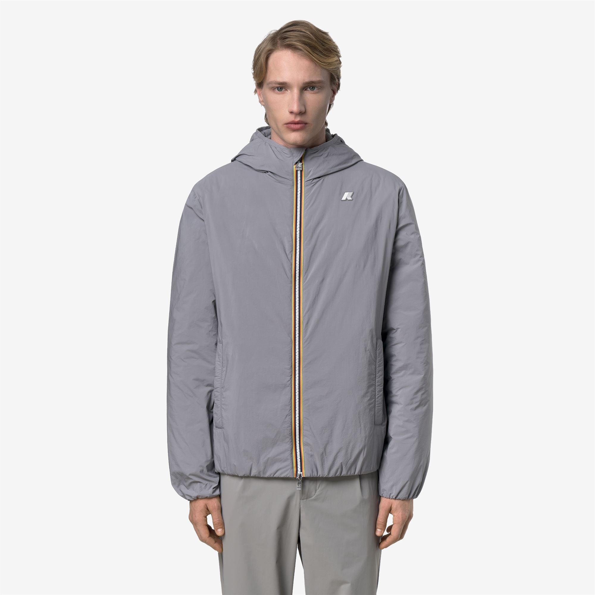 k-way-jack-plain-warm-veste-courte-homme-grey-frost image 1