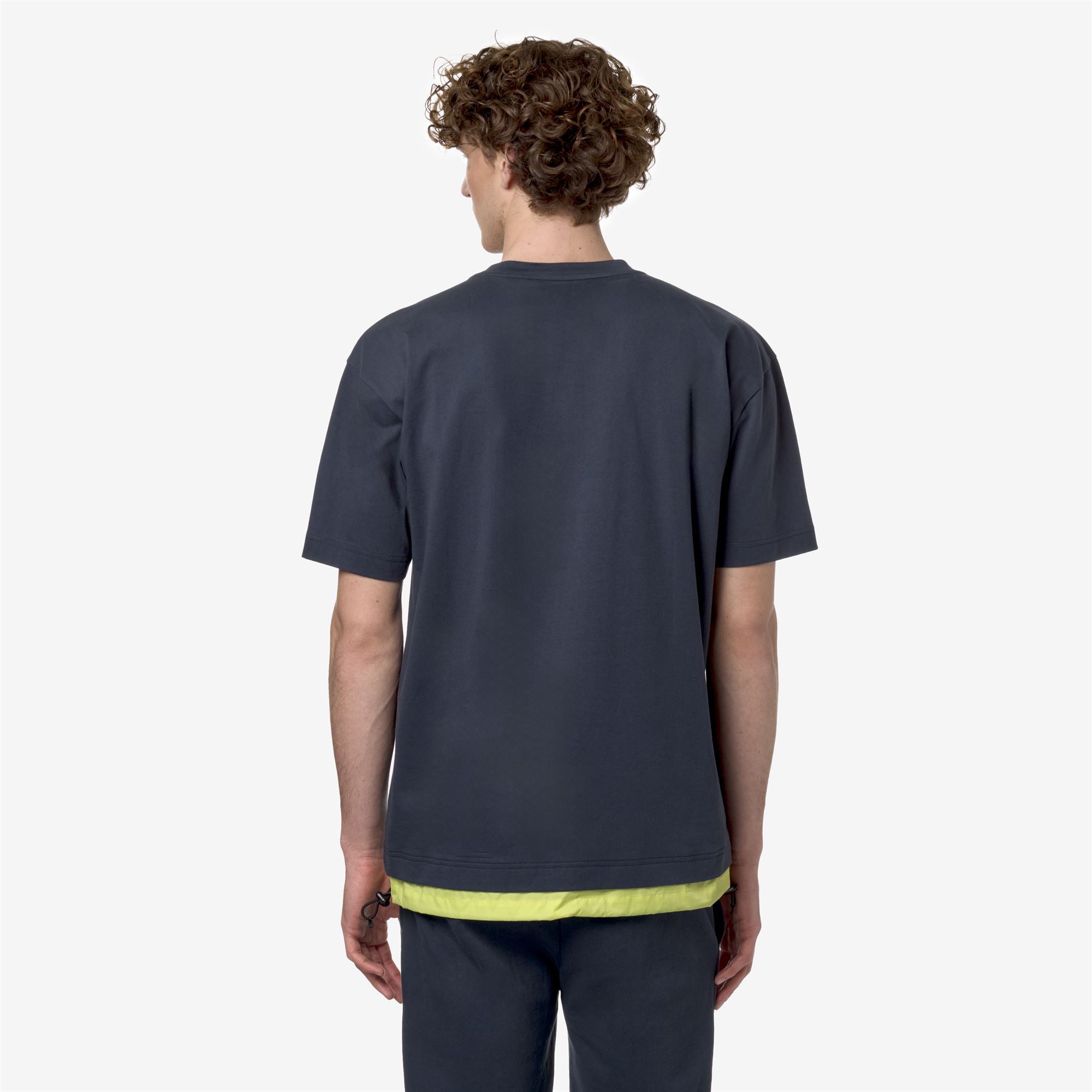 k-way-le-vrai-serille-nylon-pc-t-shirt-unisexe-blue-depth-green-celery image 3