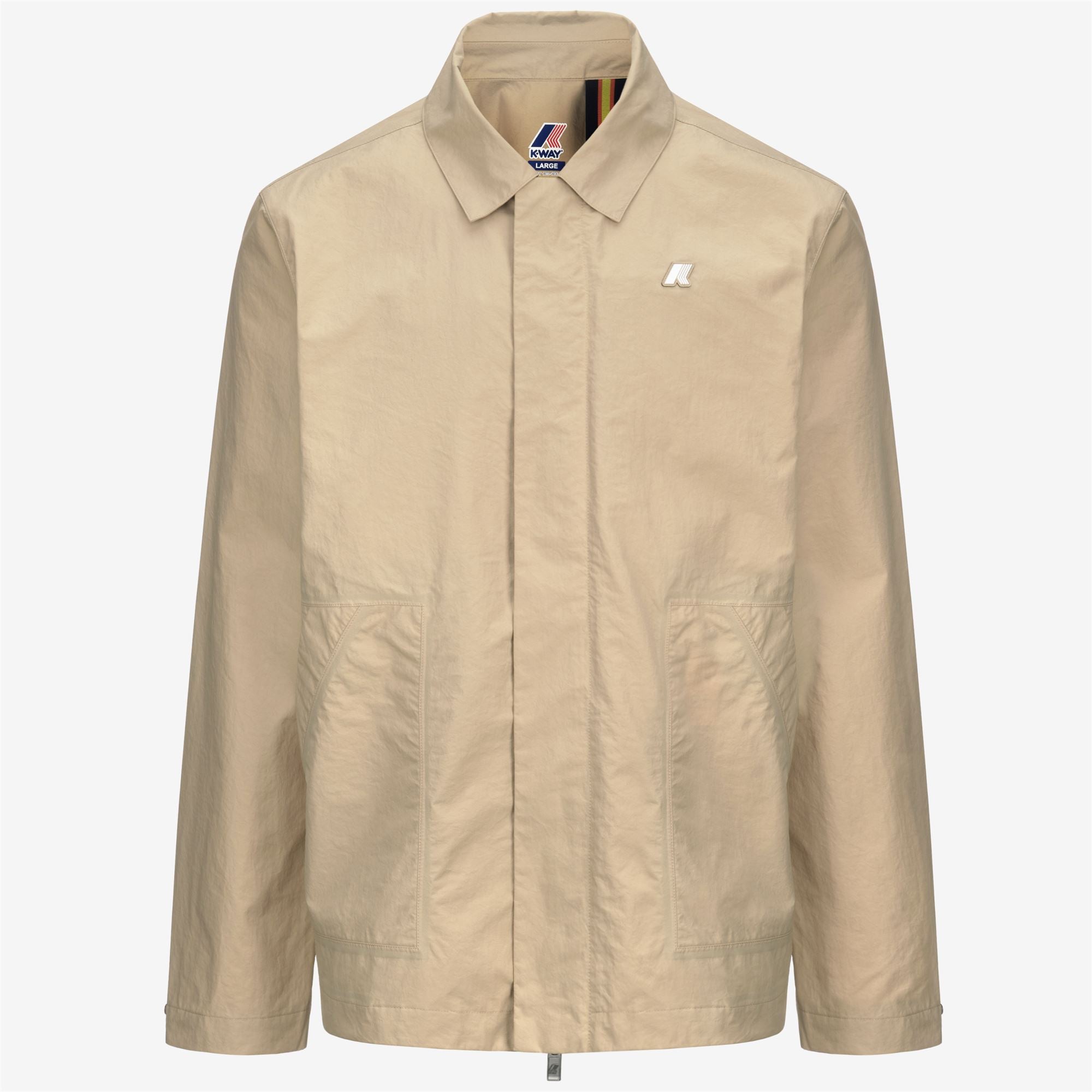k-way-broen-cotton-nylon-veste-court-homme-beige-rope image 5