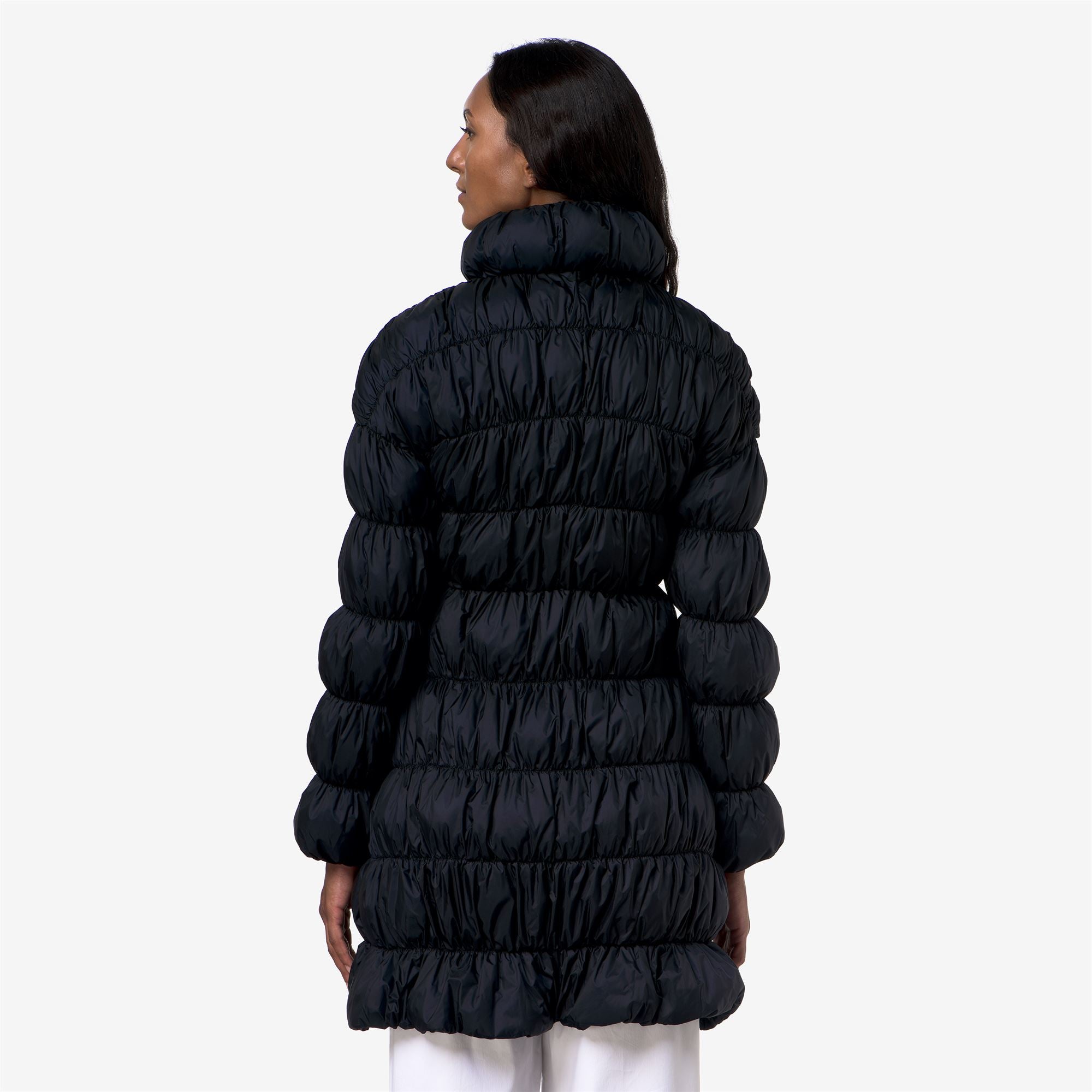 k-way-jin-maxi-ruffles-veste-longue-femme-blue-depth image 3