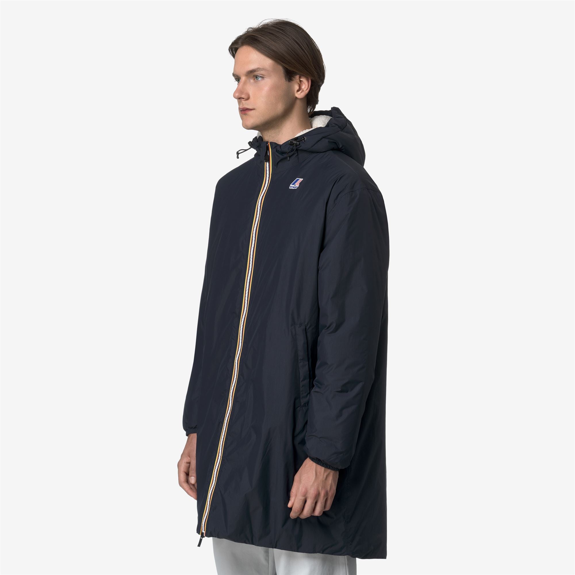 k-way-le-vrai-4-0-eiffel-east-orsetto-veste-3-4-unisexe-blue-depth image 1