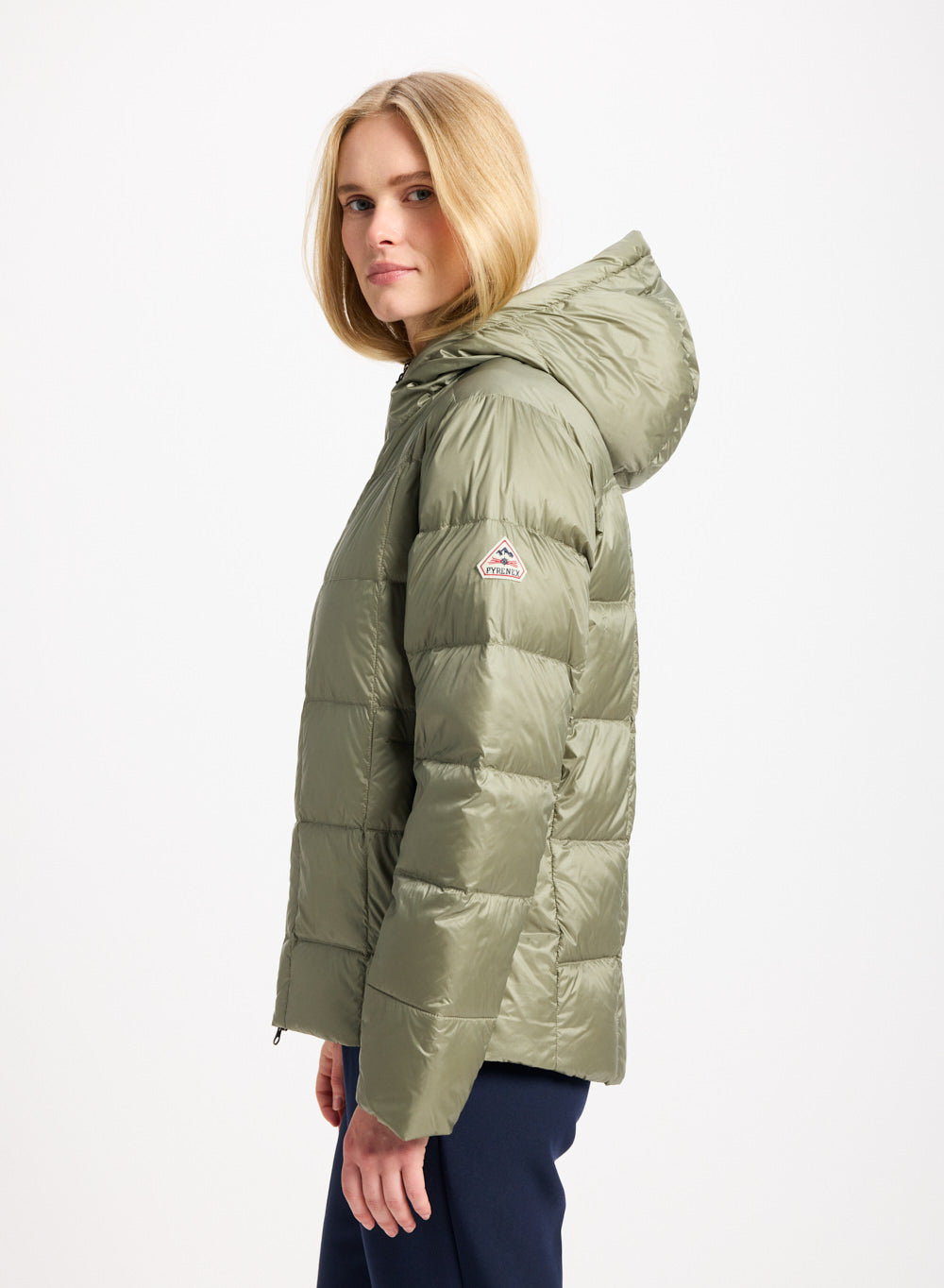 pyrenex-bassia-doudoune-l-g-re-femme-capuche-kaki image 3