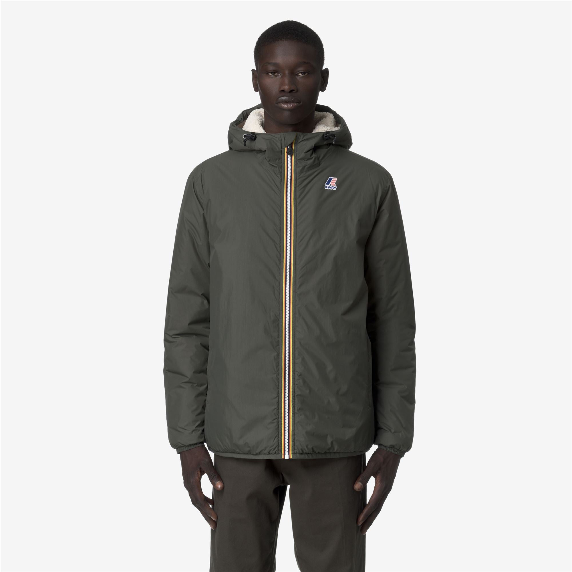 k-way-le-vrai-4-0-claude-orsetto-veste-mi-saison-unisexe-green-blackish image 5