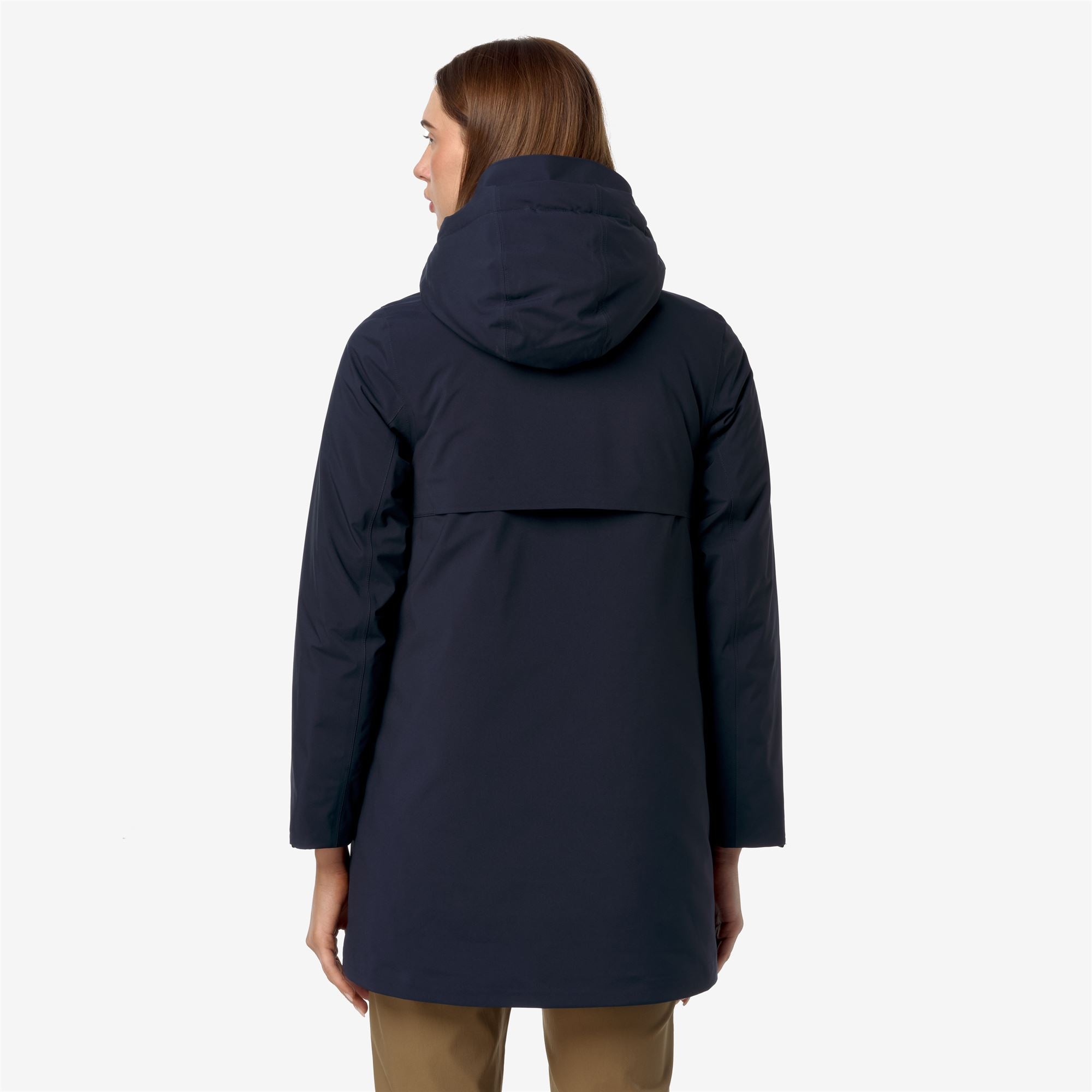 k-way-mathiel-bonded-padded-3-4-veste-femme-blue-depth image 3