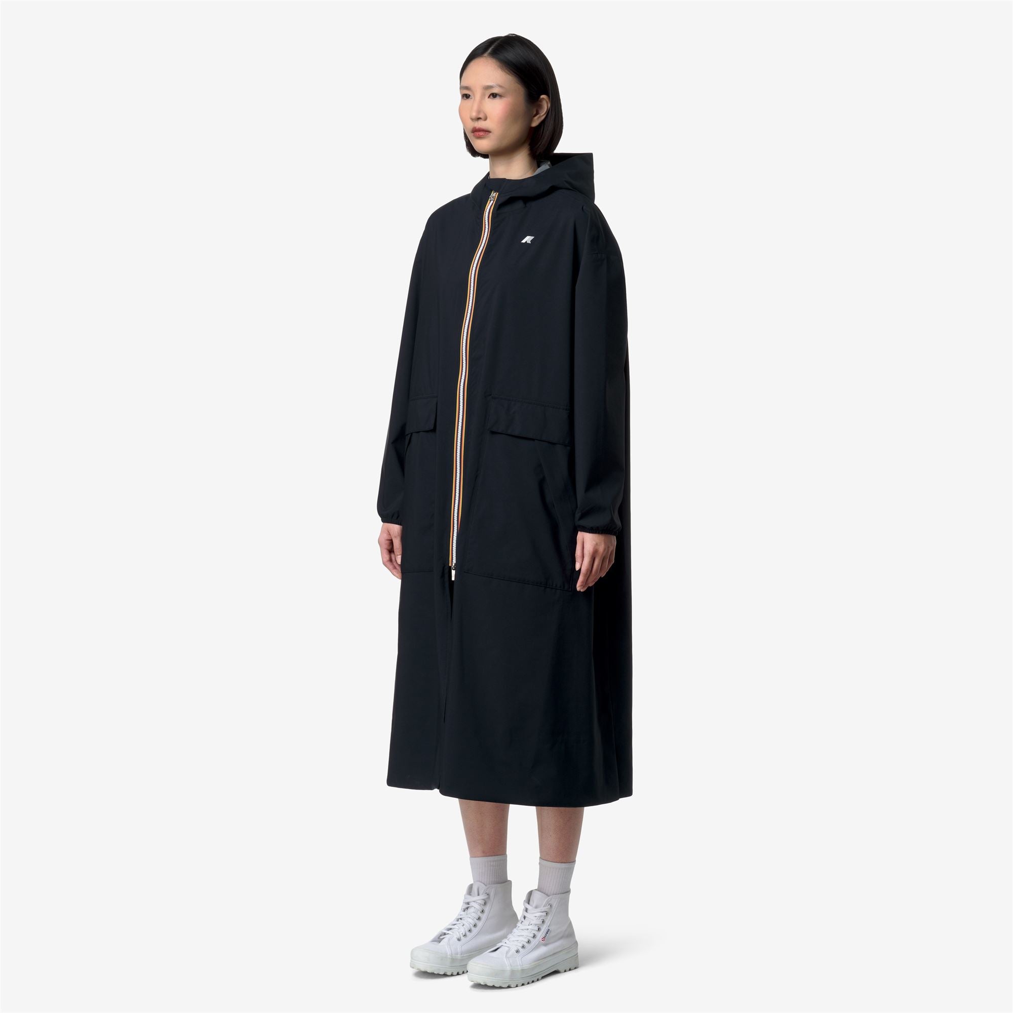 k-way-pernilla-stretch-dot-veste-longue-femme-blue-depth image 2