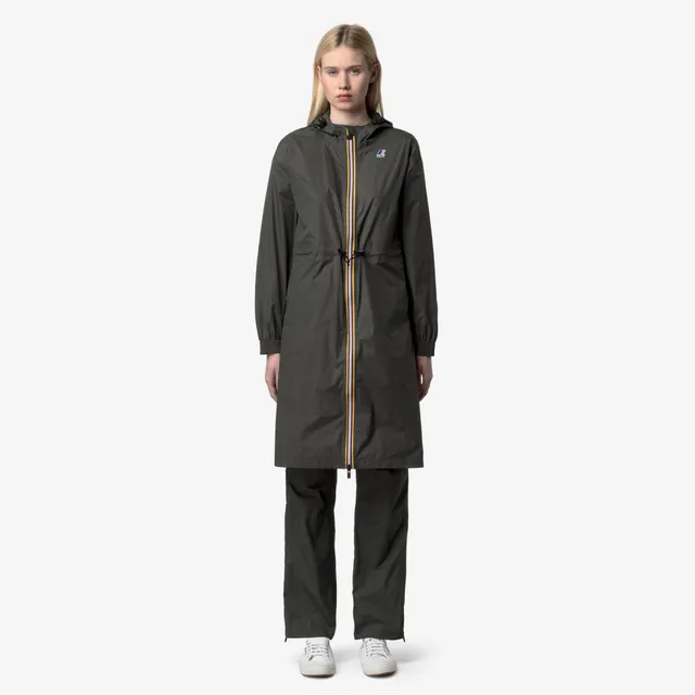 k-way-le-vrai-4-0-delia-veste-longue-3-4-femme-green-blackish image 1