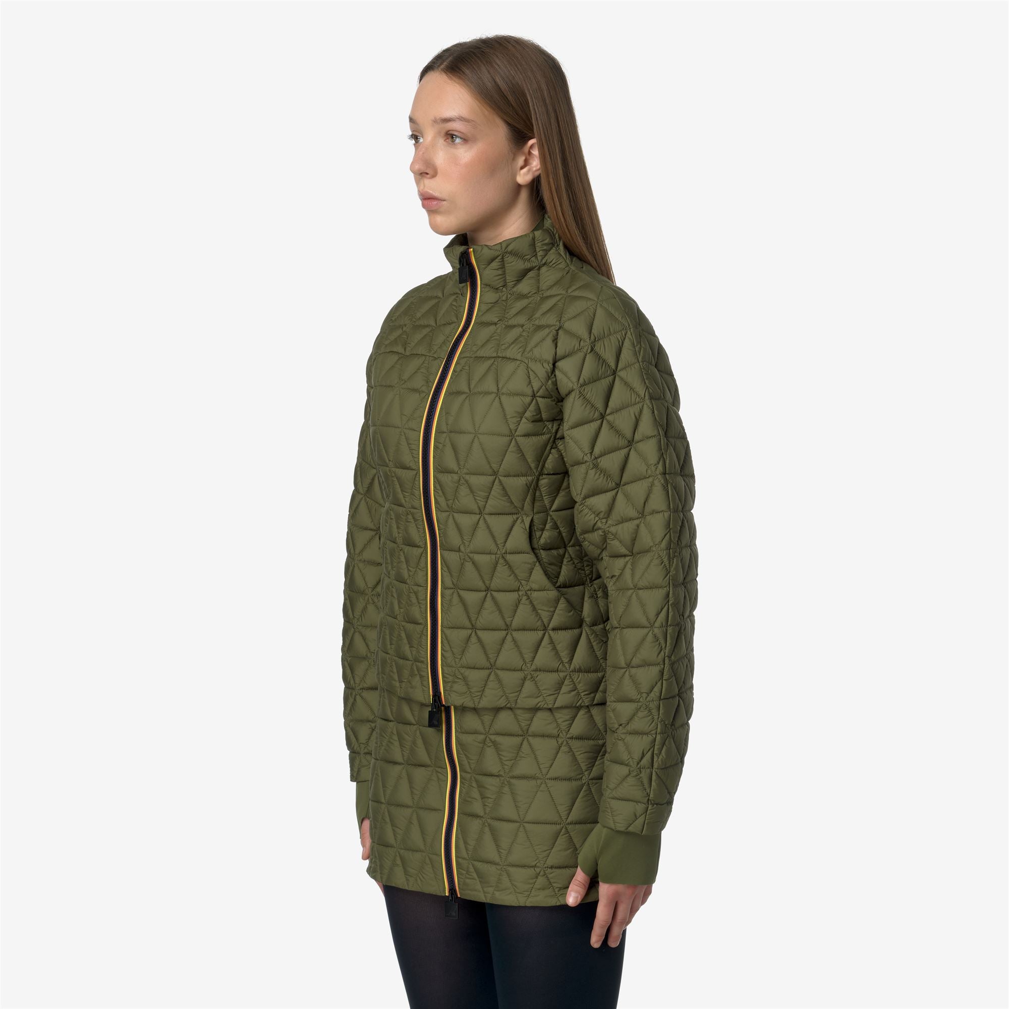 k-way-lilin-tech-thermo-light-veste-courte-femme-green-winter image 2